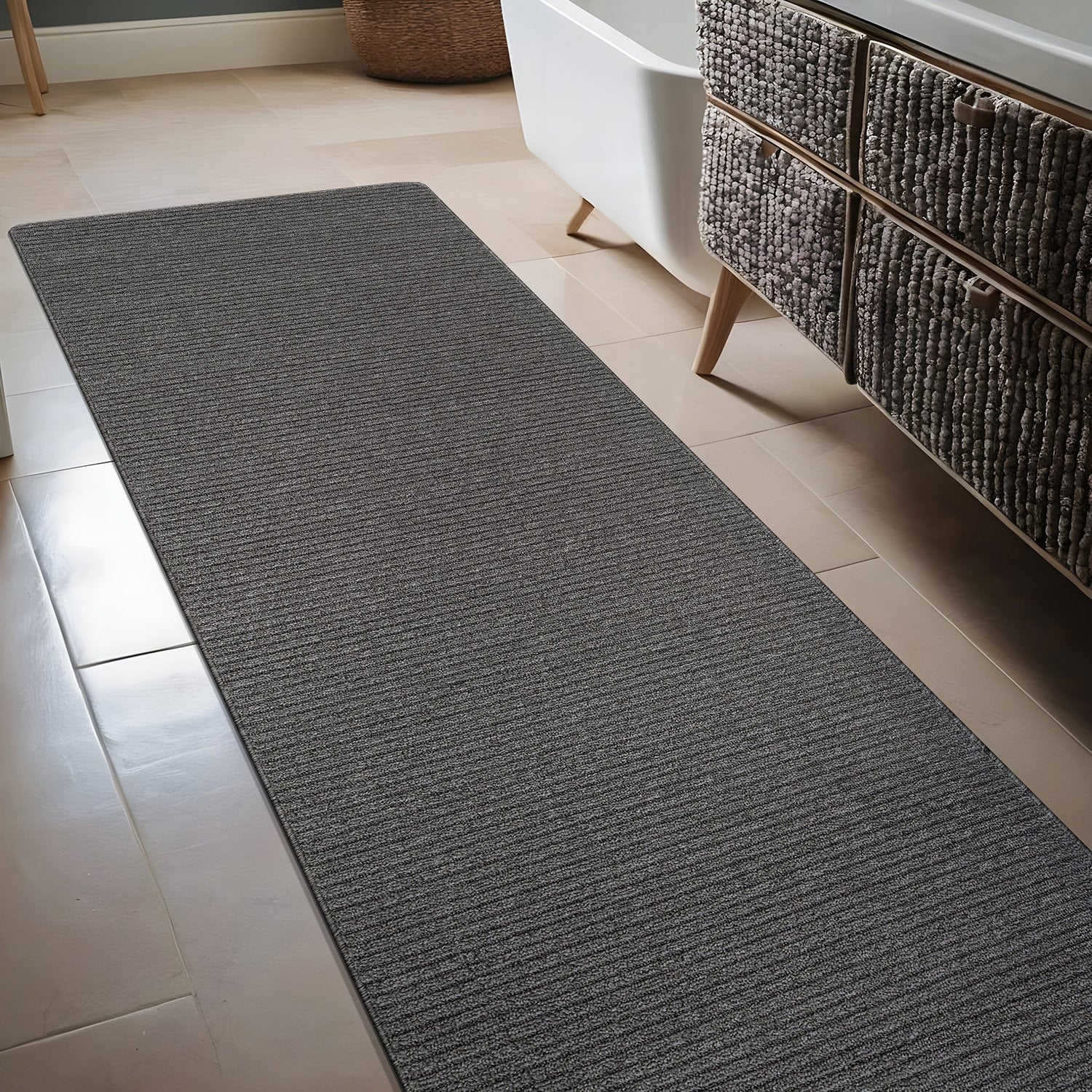 Tapis d'intérieur lavable et antidérapant Beverly Rug, couleur unie