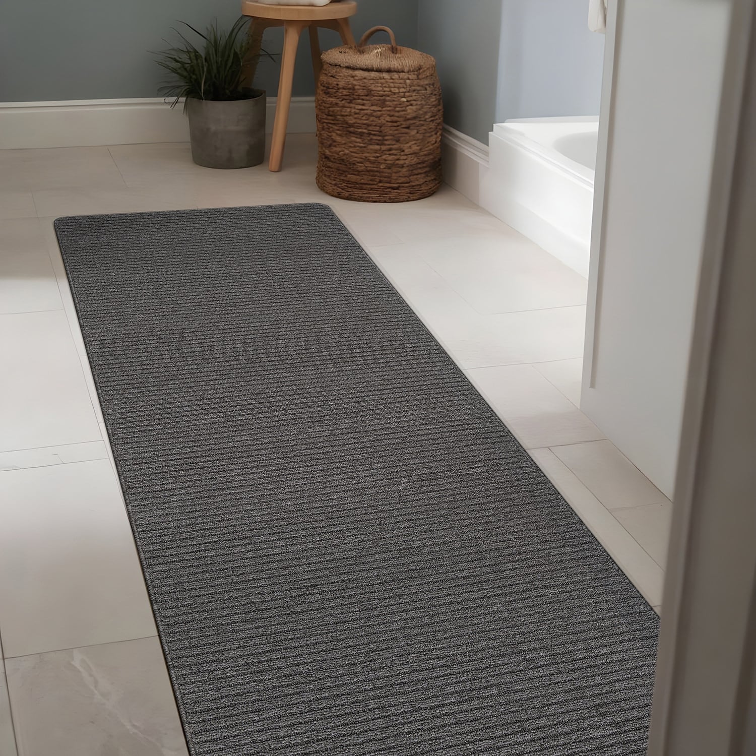Tapis d'intérieur lavable et antidérapant Beverly Rug, couleur unie