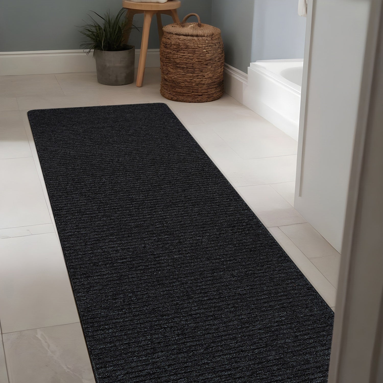 Tapis d'intérieur lavable et antidérapant Beverly Rug, couleur unie