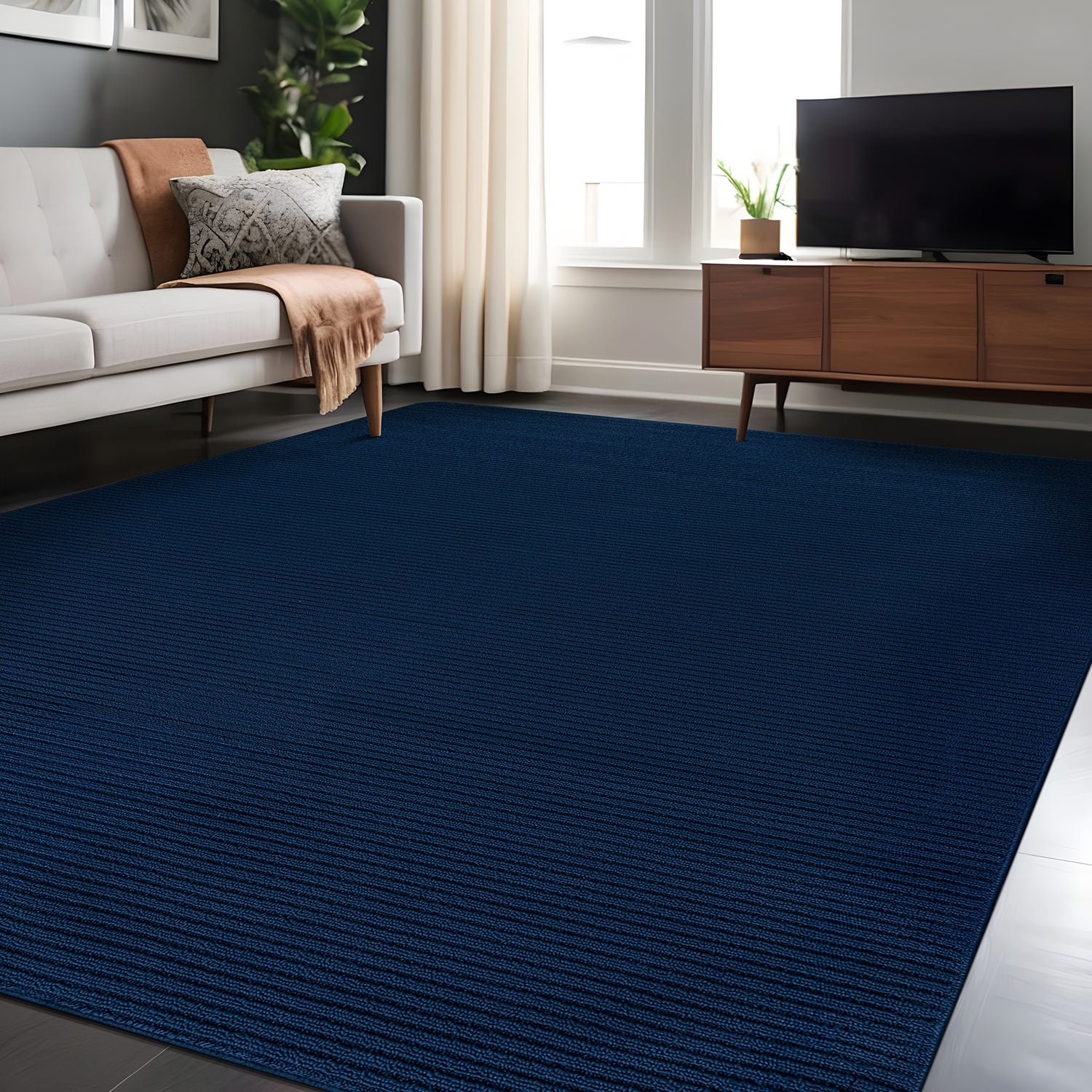 Tapis d'intérieur lavable et antidérapant Beverly Rug, couleur unie