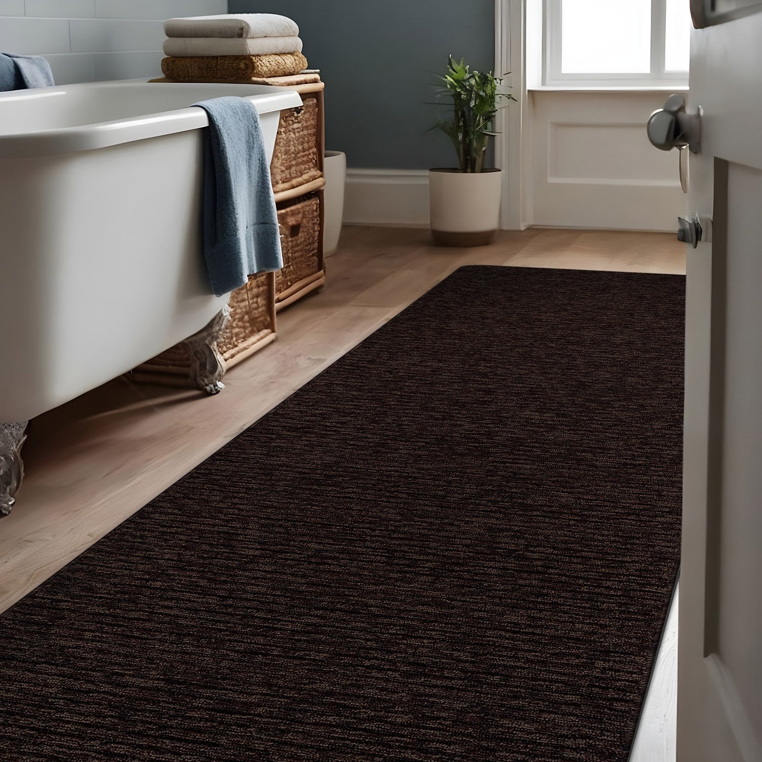 Tapis d'intérieur lavable et antidérapant Beverly Rug, couleur unie