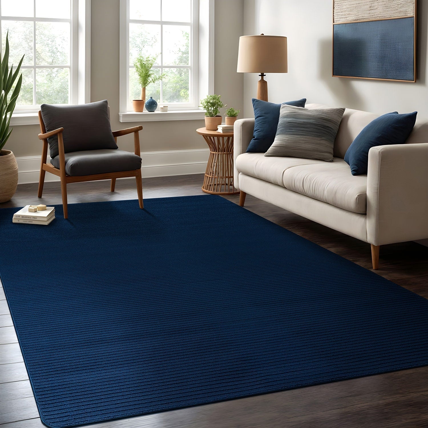 Tapis d'intérieur lavable et antidérapant Beverly Rug, couleur unie