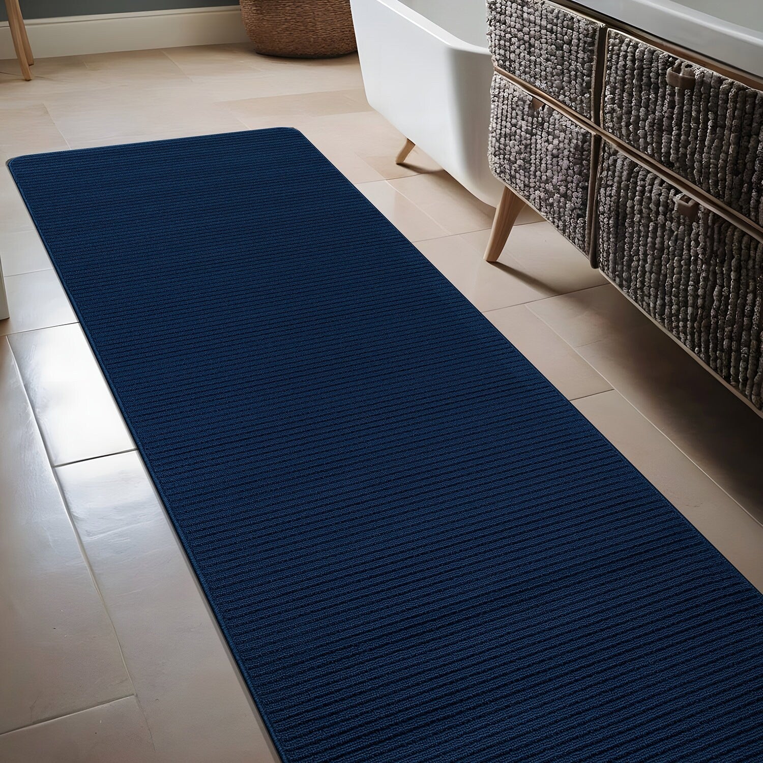 Tapis d'intérieur lavable et antidérapant Beverly Rug, couleur unie