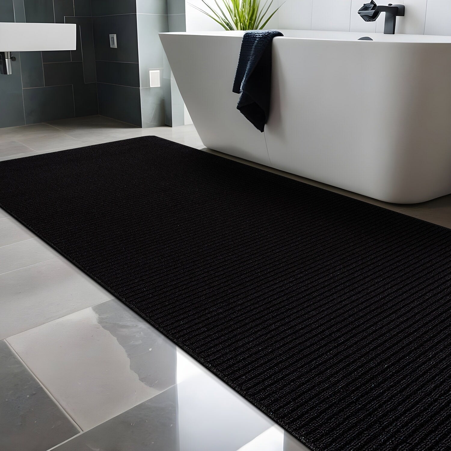 Tapis d'intérieur lavable et antidérapant Beverly Rug, couleur unie