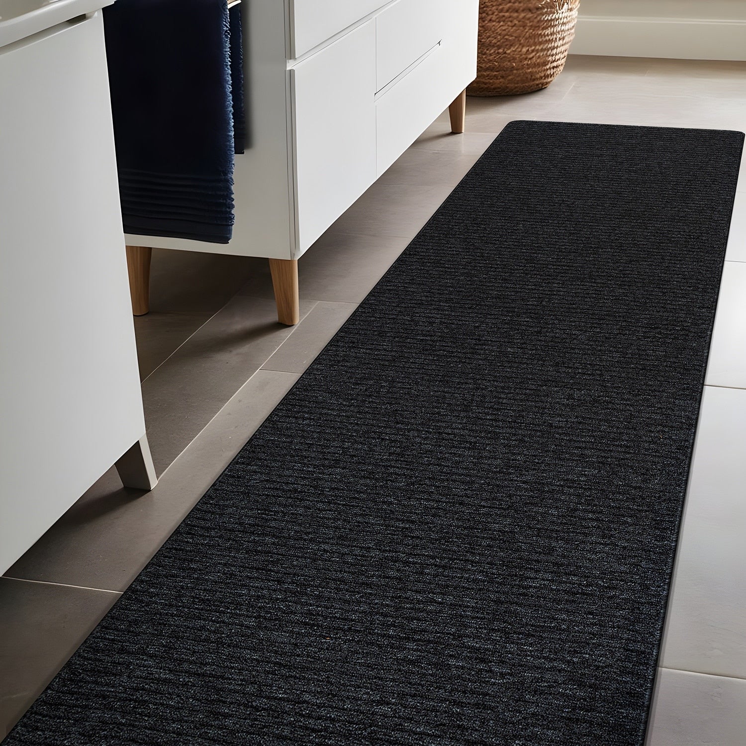 Tapis d'intérieur lavable et antidérapant Beverly Rug, couleur unie