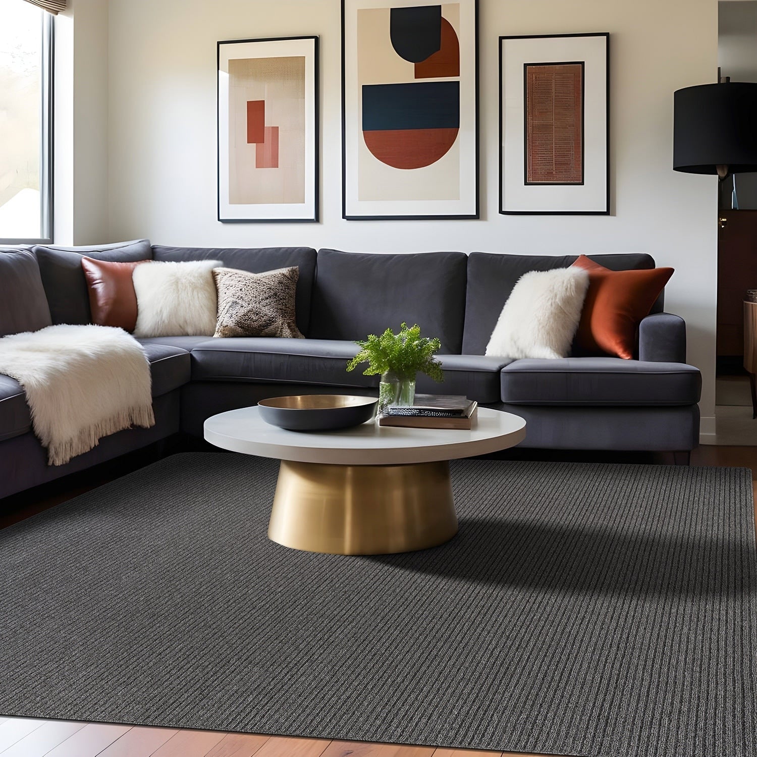 Tapis d'intérieur lavable et antidérapant Beverly Rug, couleur unie