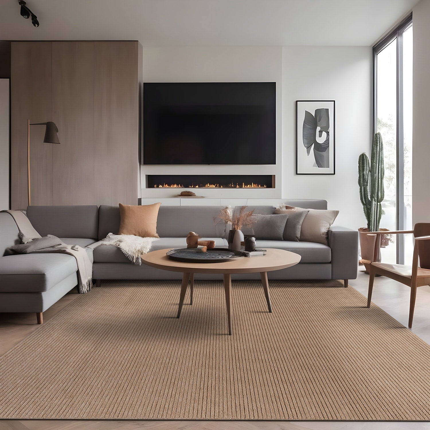 Tapis d'intérieur lavable et antidérapant Beverly Rug, couleur unie