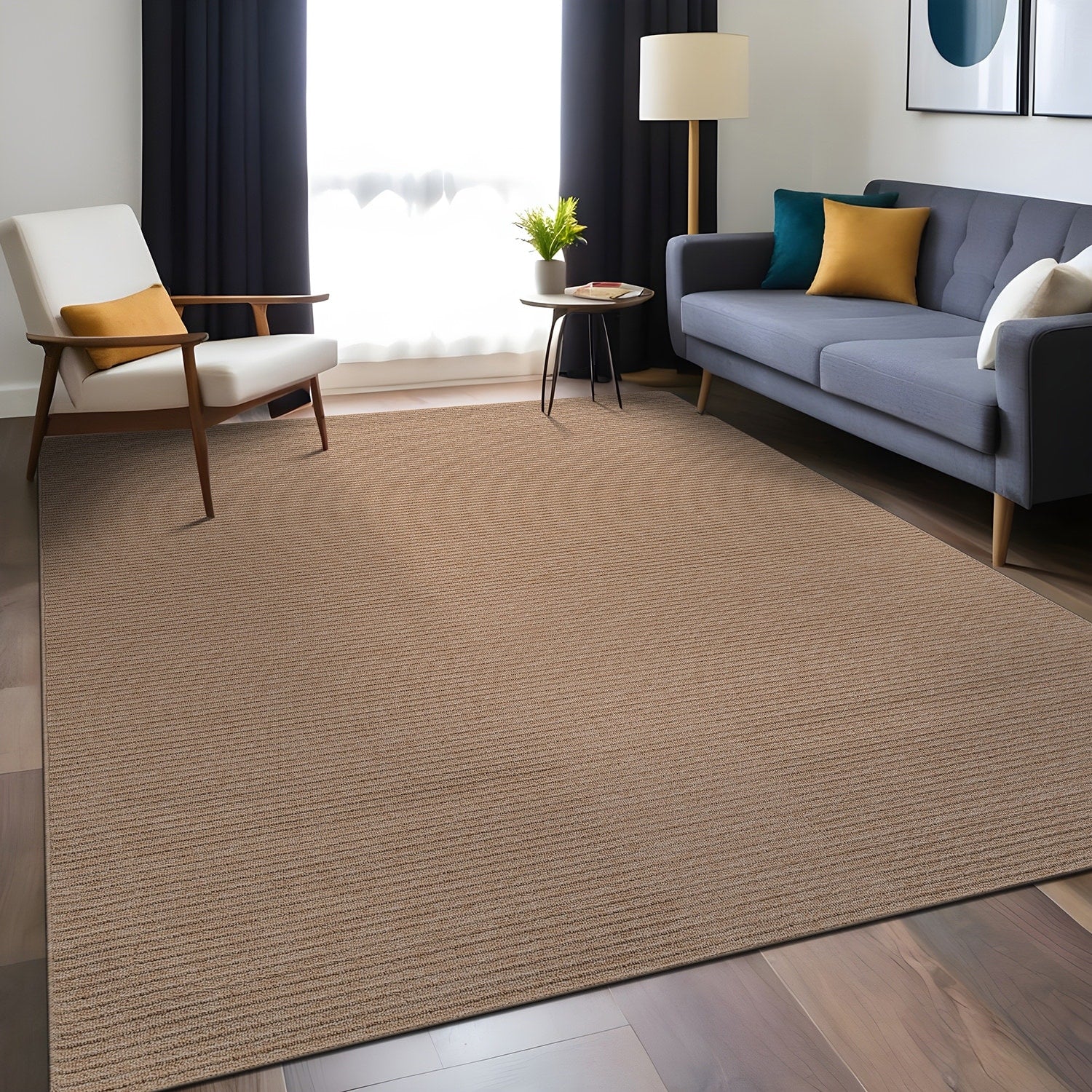 Tapis d'intérieur lavable et antidérapant Beverly Rug, couleur unie