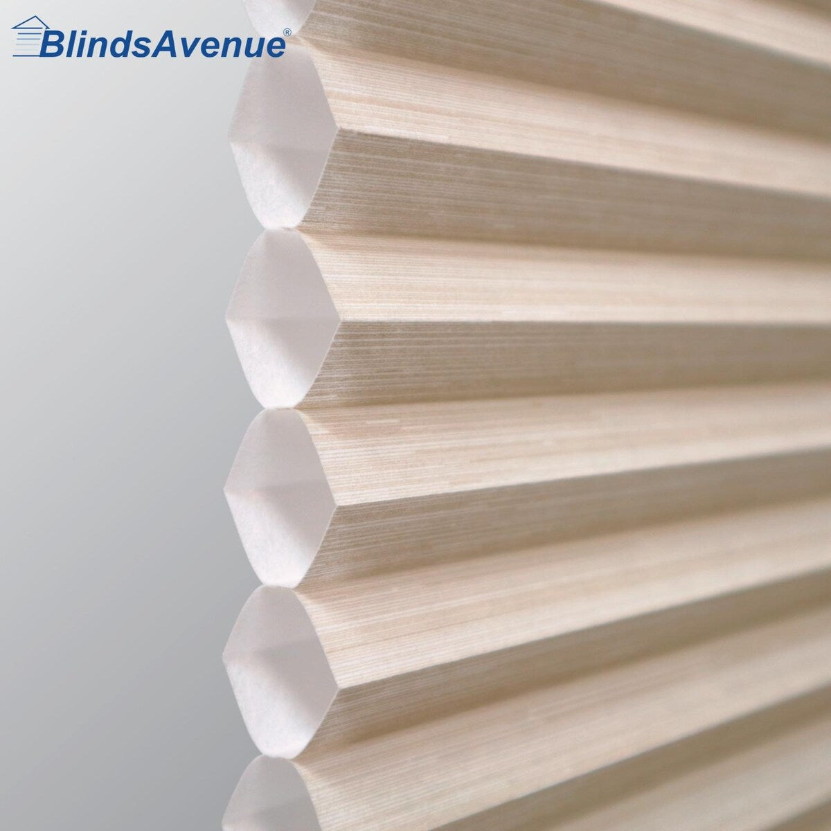 Store alvéolaire cellulaire sans fil BlindsAvenue, ouverture descendante et ascendante, cellule simple 9/16, filtrant la lumière, motif pierre