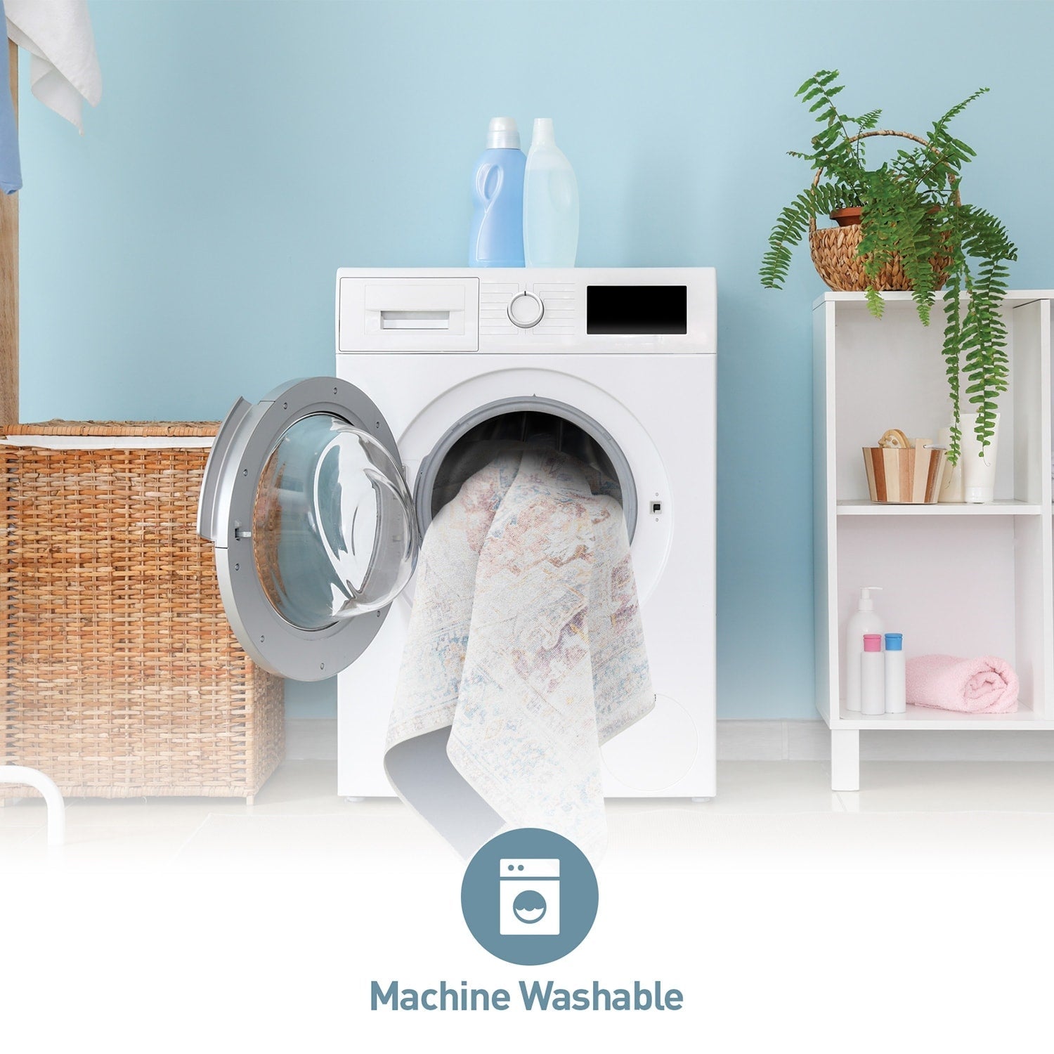 Tapis bohème vieilli lavable en machine