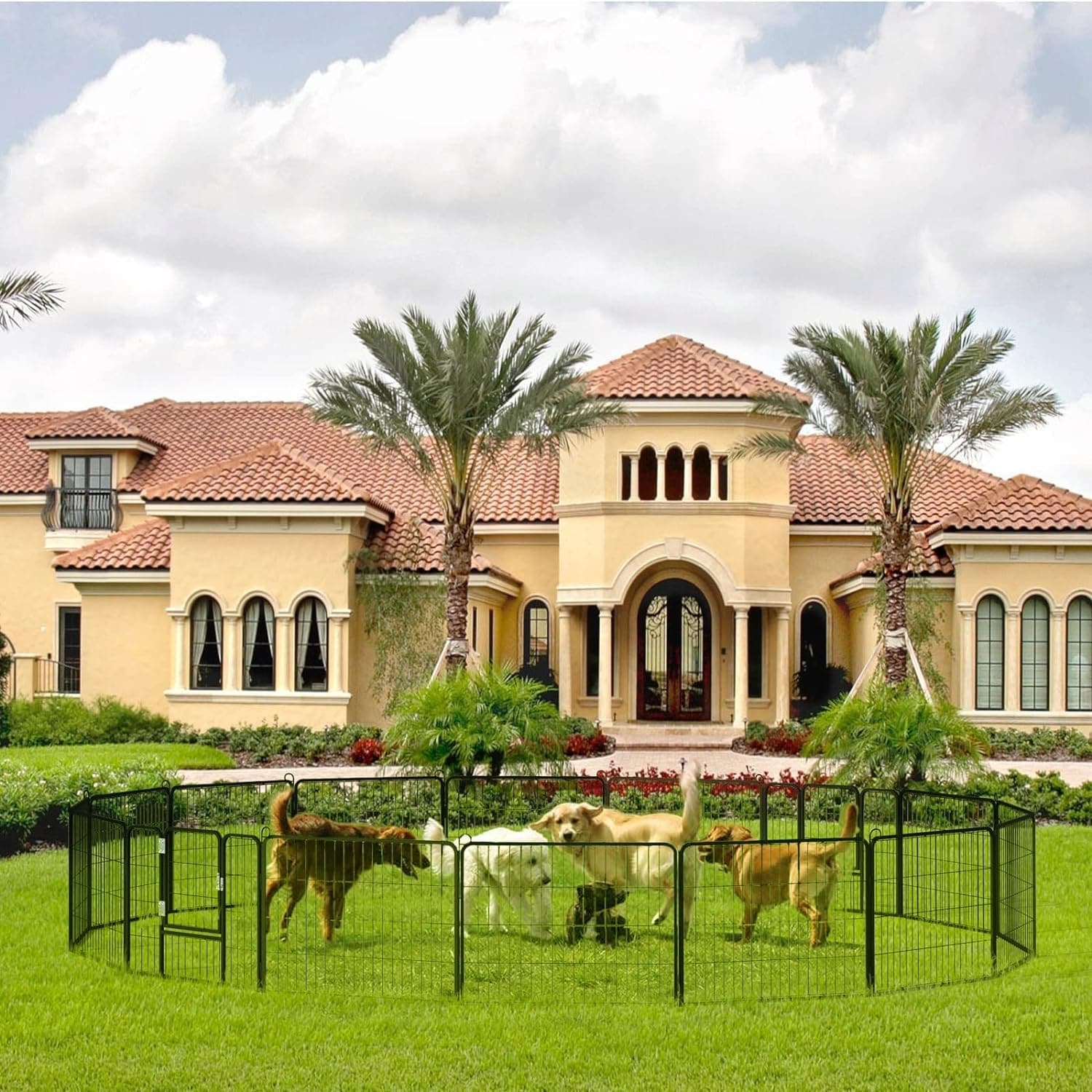 Parc pour chien Bossin, chenil, cage, clôture, parc d'exercice avec portes, 8/16/24 panneaux