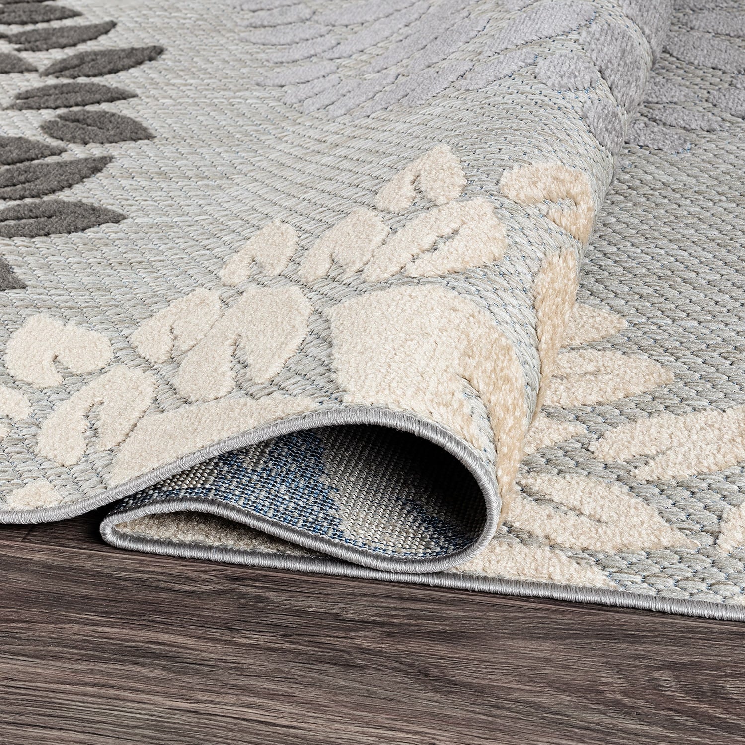 Tapis d'intérieur/extérieur Brescia Modern Floral Circles