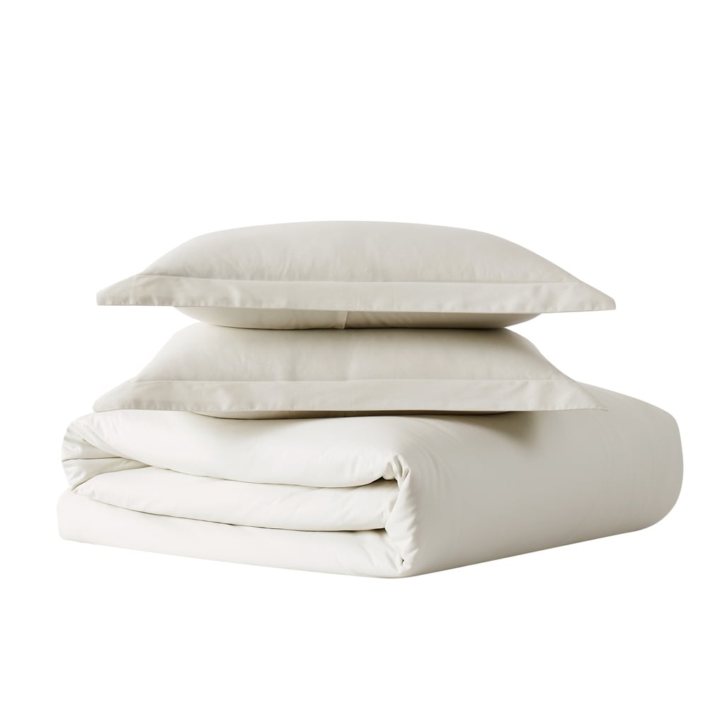 Parure de couette en percale de coton à tissage serré Brooklyn Loom