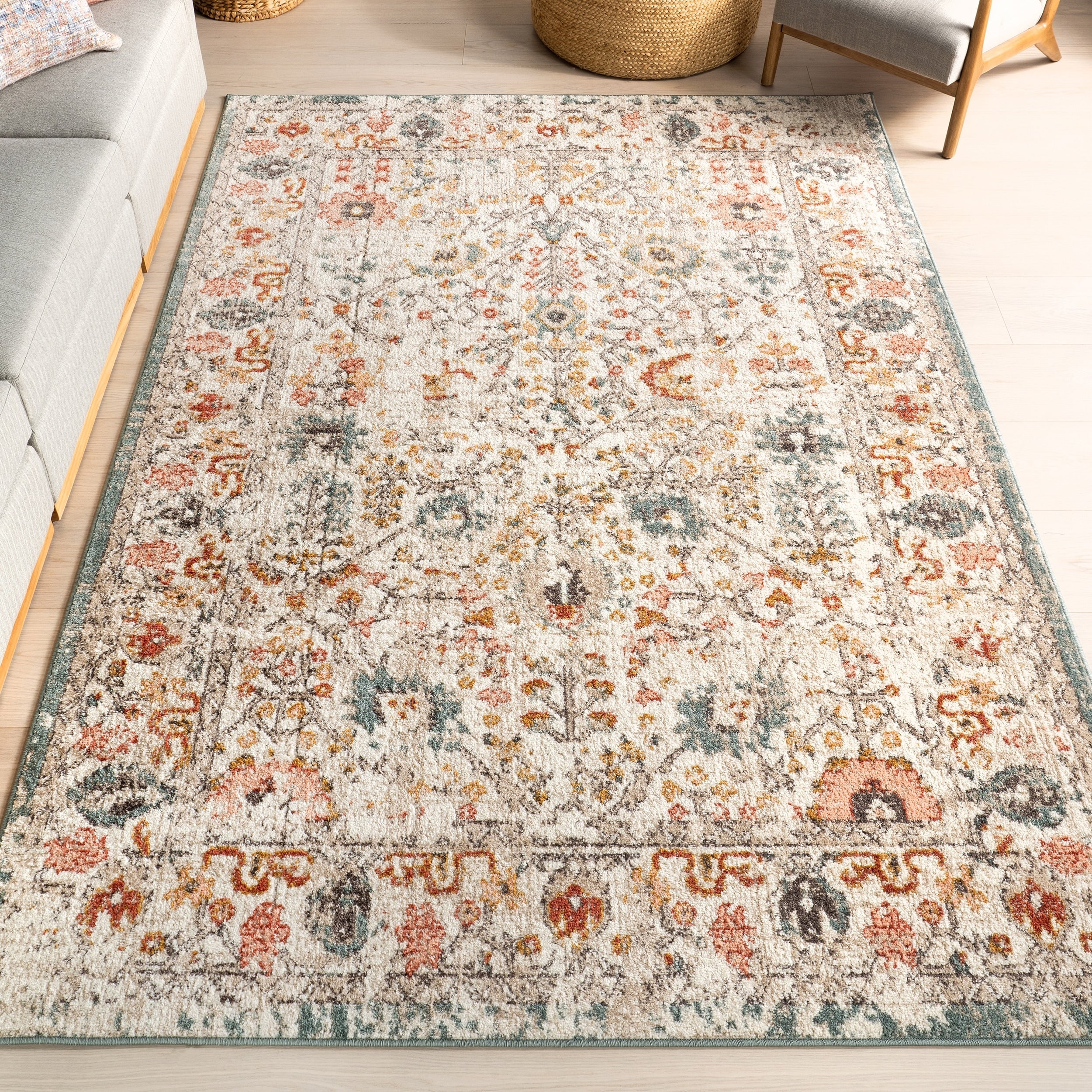 Tapis Nuloom Lenore à motif floral vintage