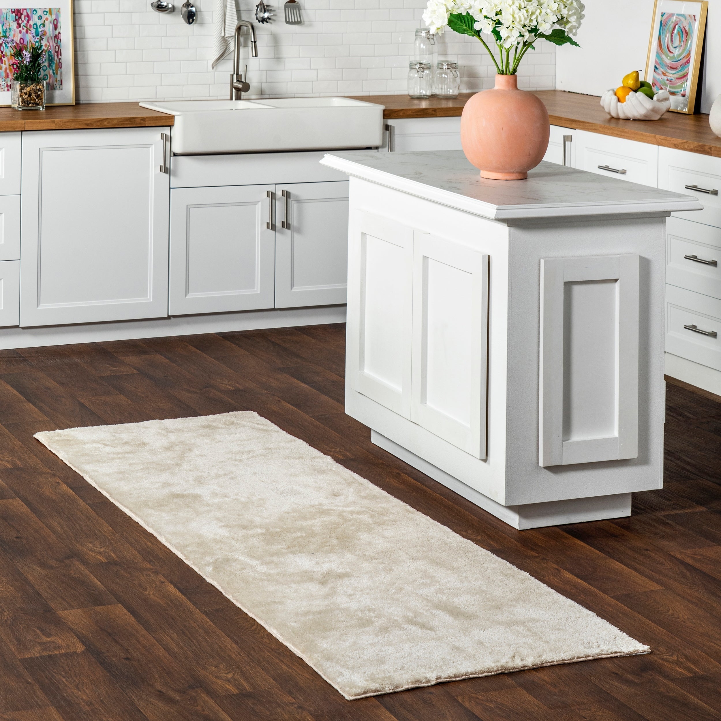 Tapis à poils longs lavable en machine Nuloom Loni SuperiorWash