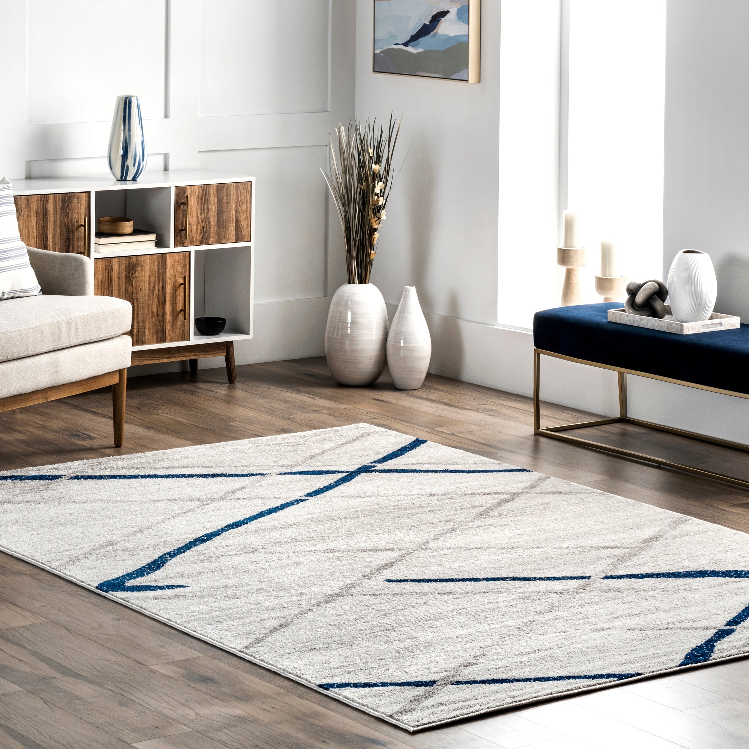 Tapis abstrait moderne Nuloom Skylar
