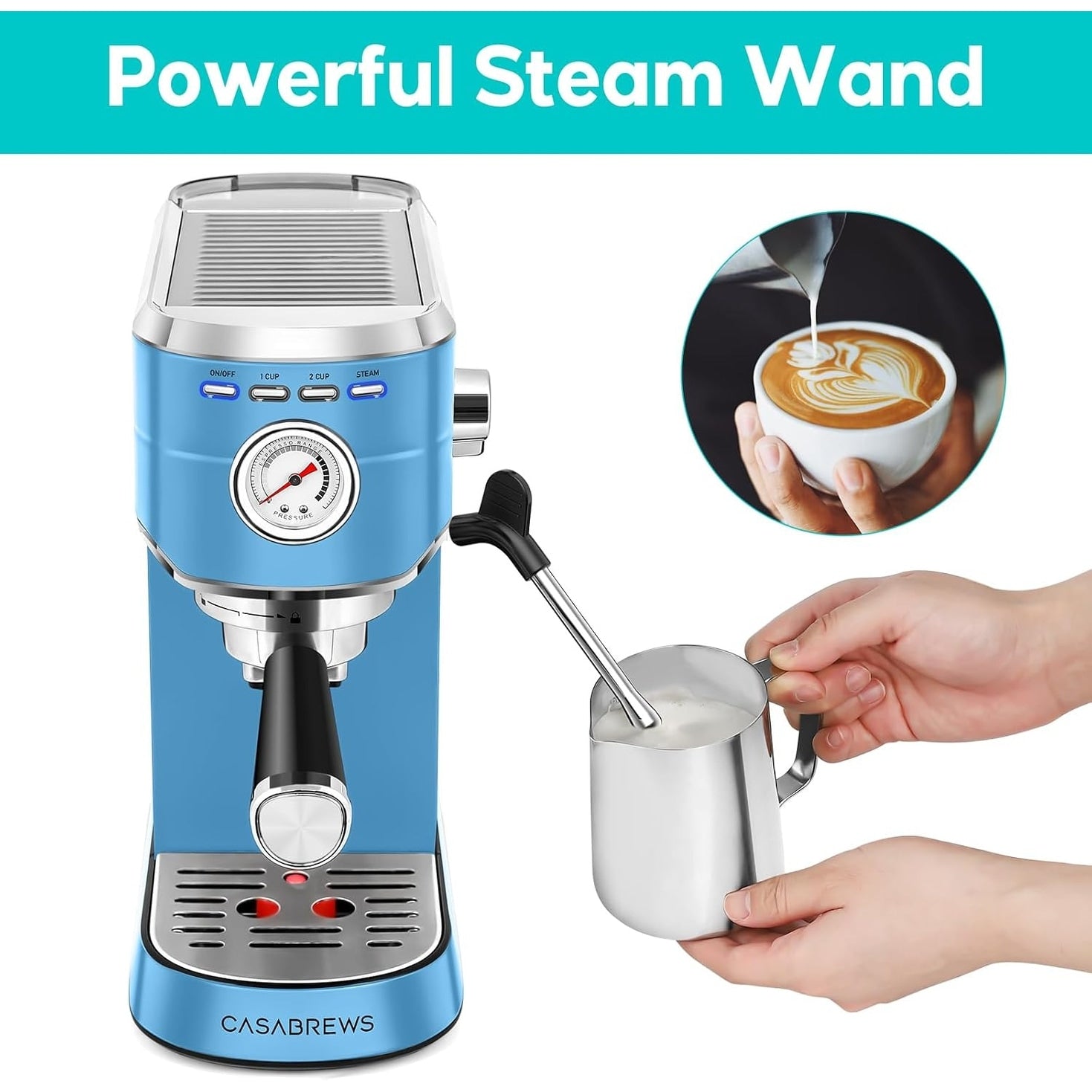 Machine à expresso CASABREWS CM5418 20 bars avec système de mousse de lait - N/A