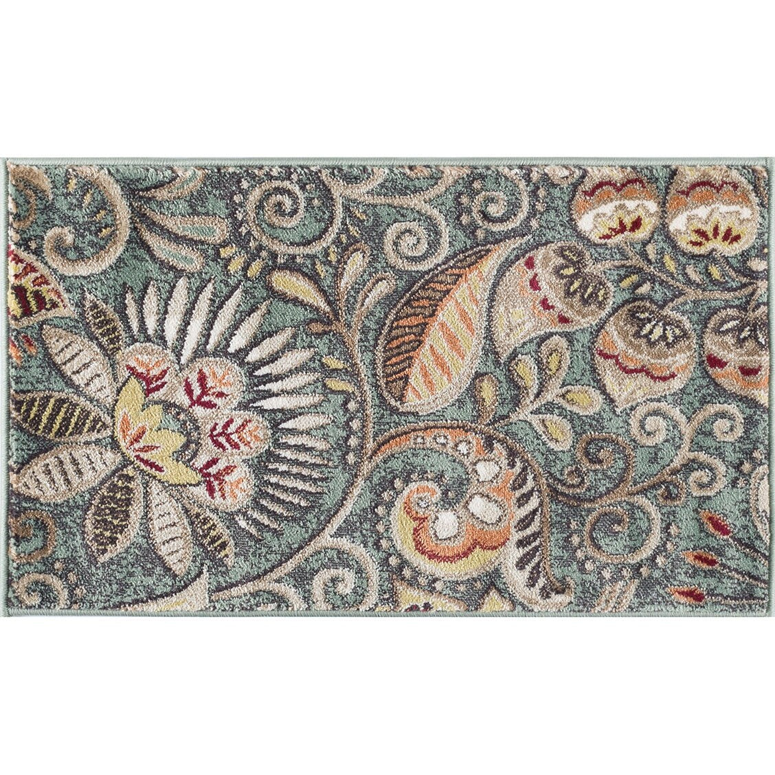 Tapis d'intérieur floral moderne Caprice du milieu du siècle