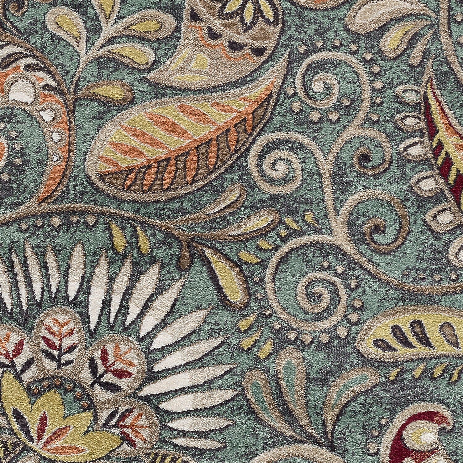 Tapis d'intérieur floral moderne Caprice du milieu du siècle