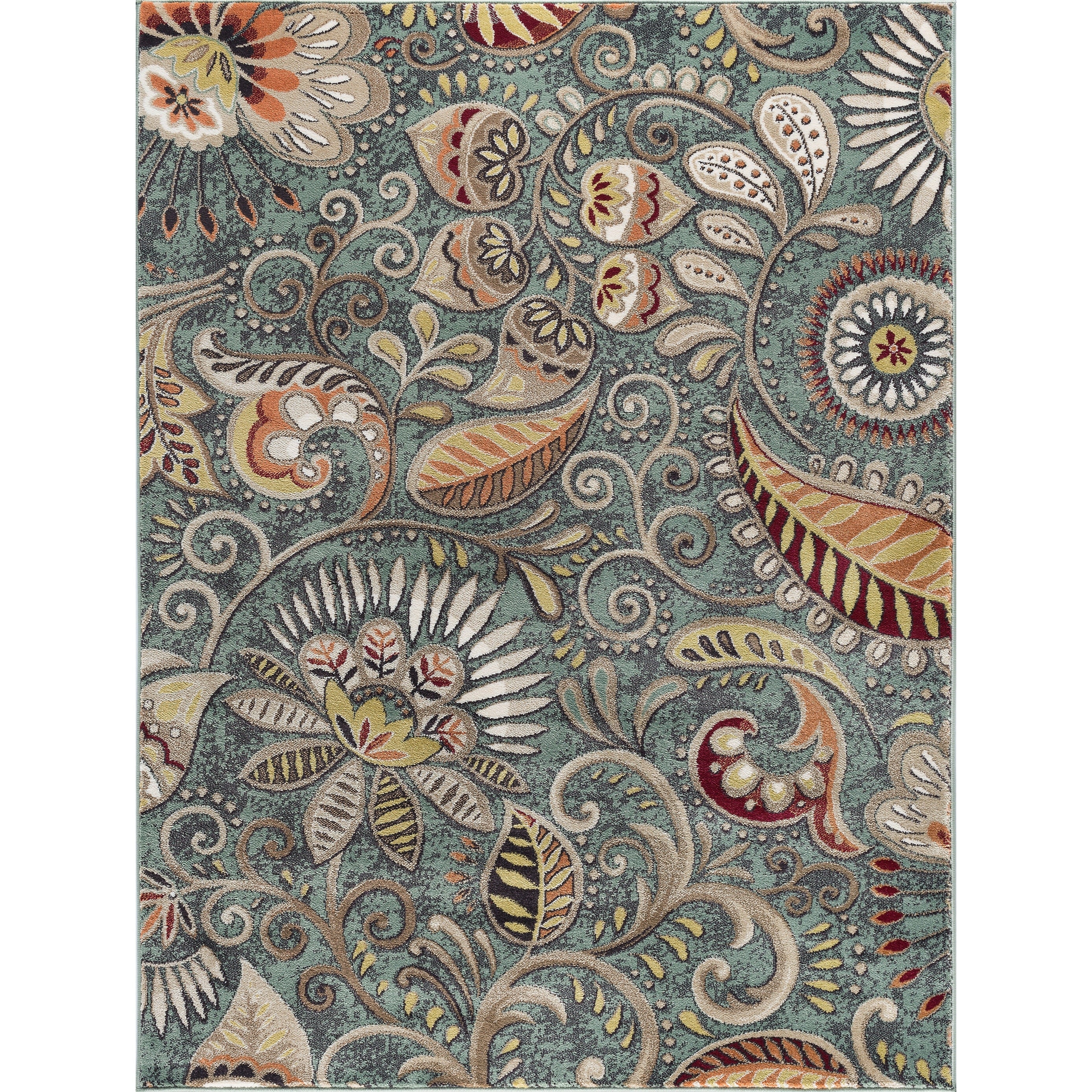 Tapis d'intérieur floral moderne Caprice du milieu du siècle