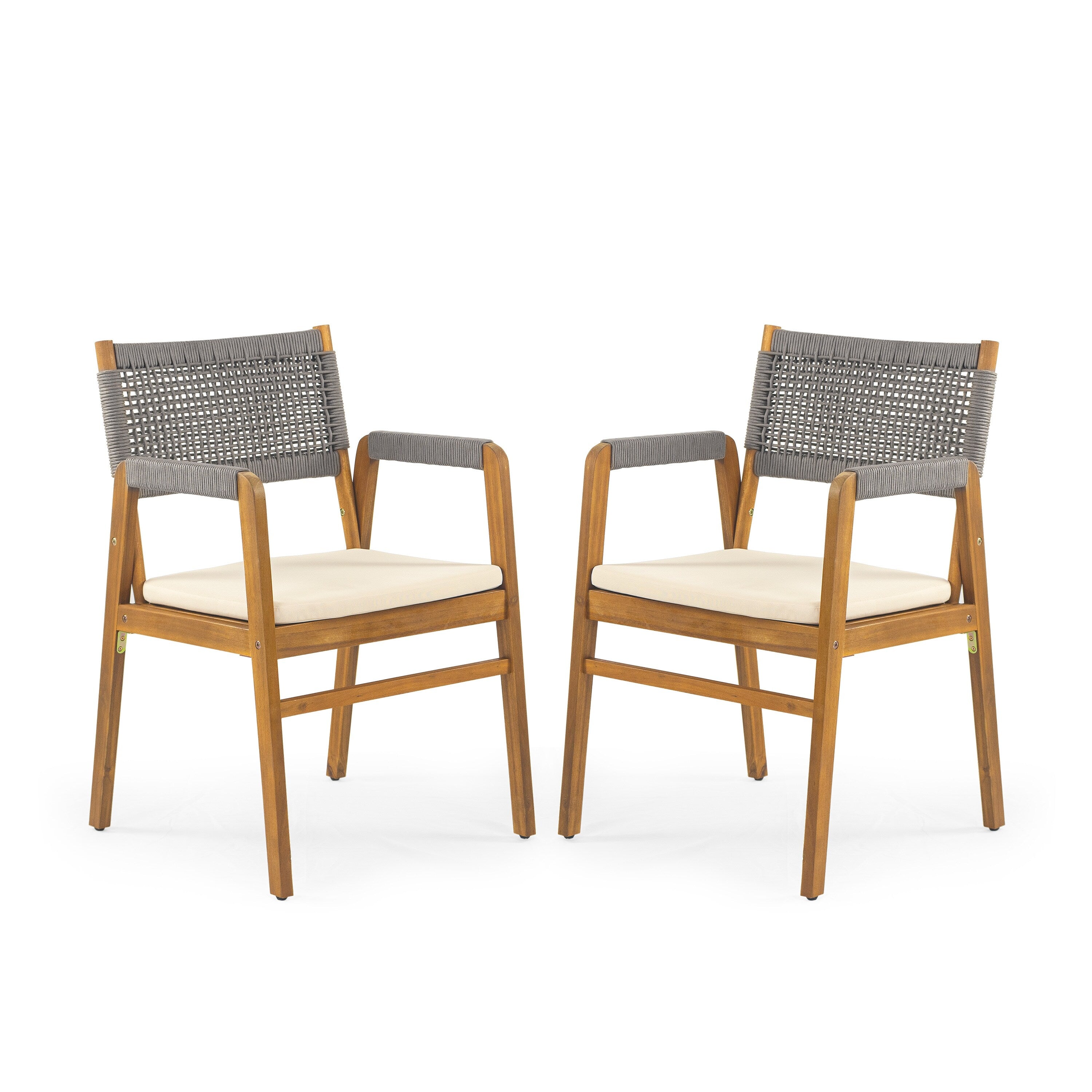 Ensemble de salle à manger d'extérieur Captef 5 pièces en bois d'acacia par Christopher Knight Home