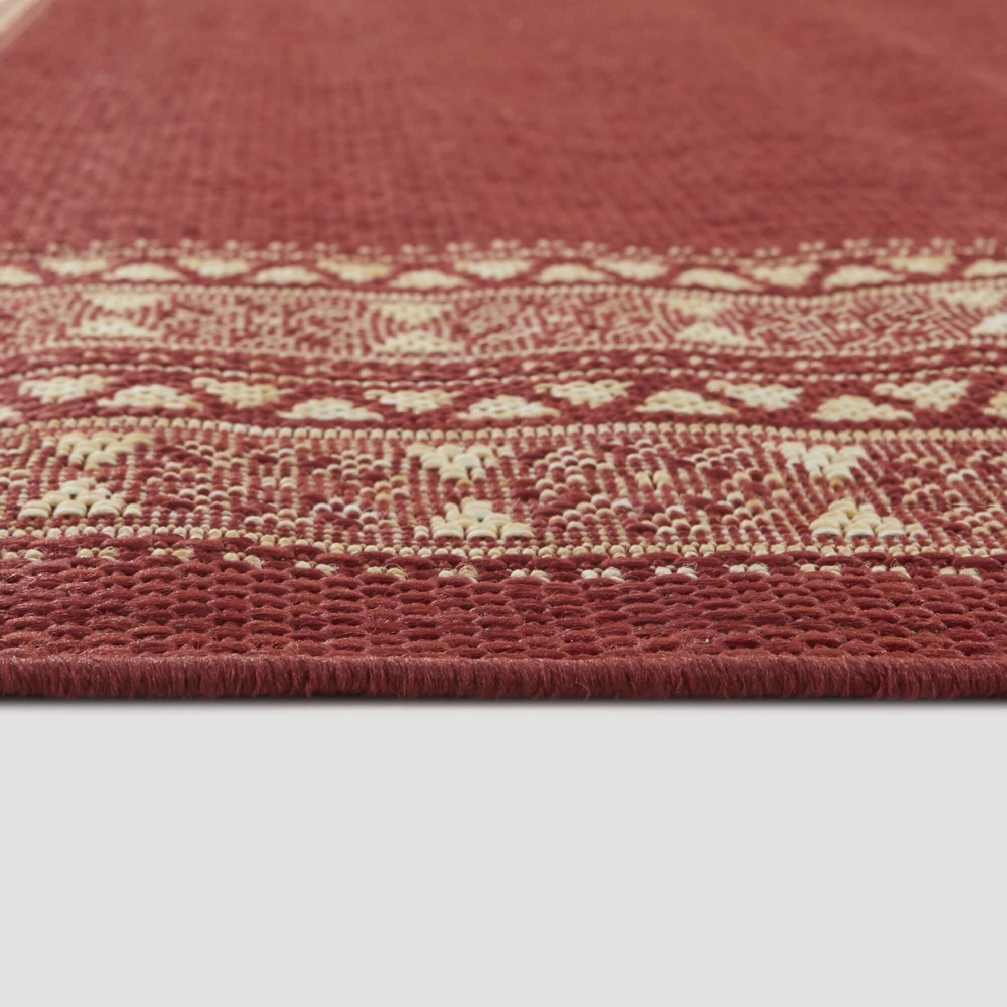 Tapis d'intérieur/extérieur à bordure transitionnelle Carew