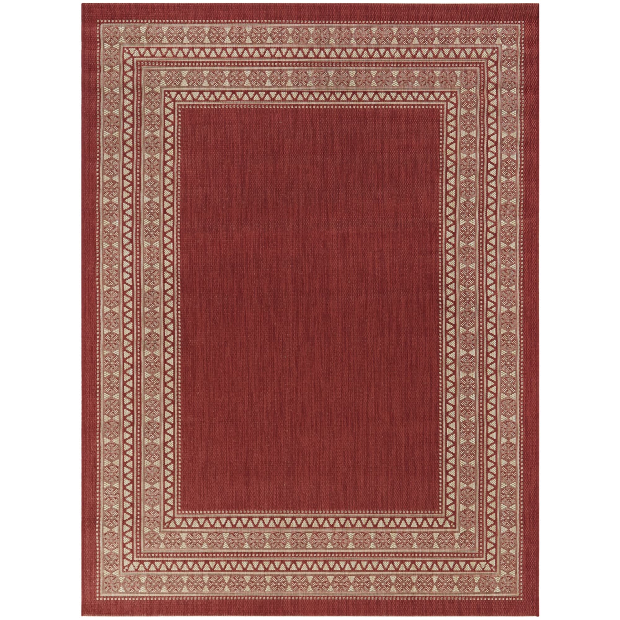 Tapis d'intérieur/extérieur à bordure transitionnelle Carew