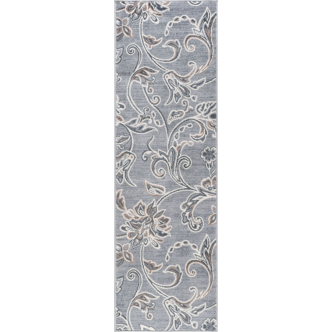 Tapis d'intérieur transitionnel à motifs floraux et botaniques Carrington