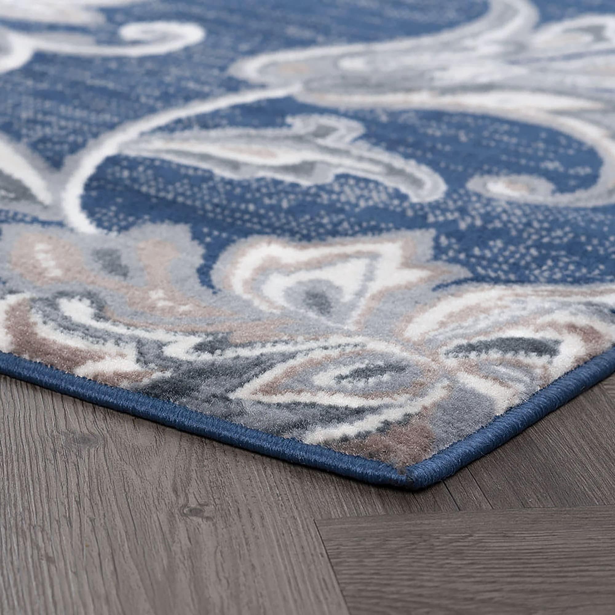 Tapis d'intérieur transitionnel à motifs floraux et botaniques Carrington