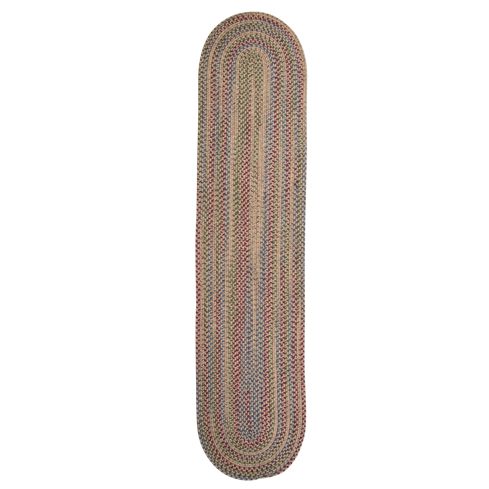 Tapis de couloir tressé rustique multicolore de Colonial Mills Worley, fabriqué à la main