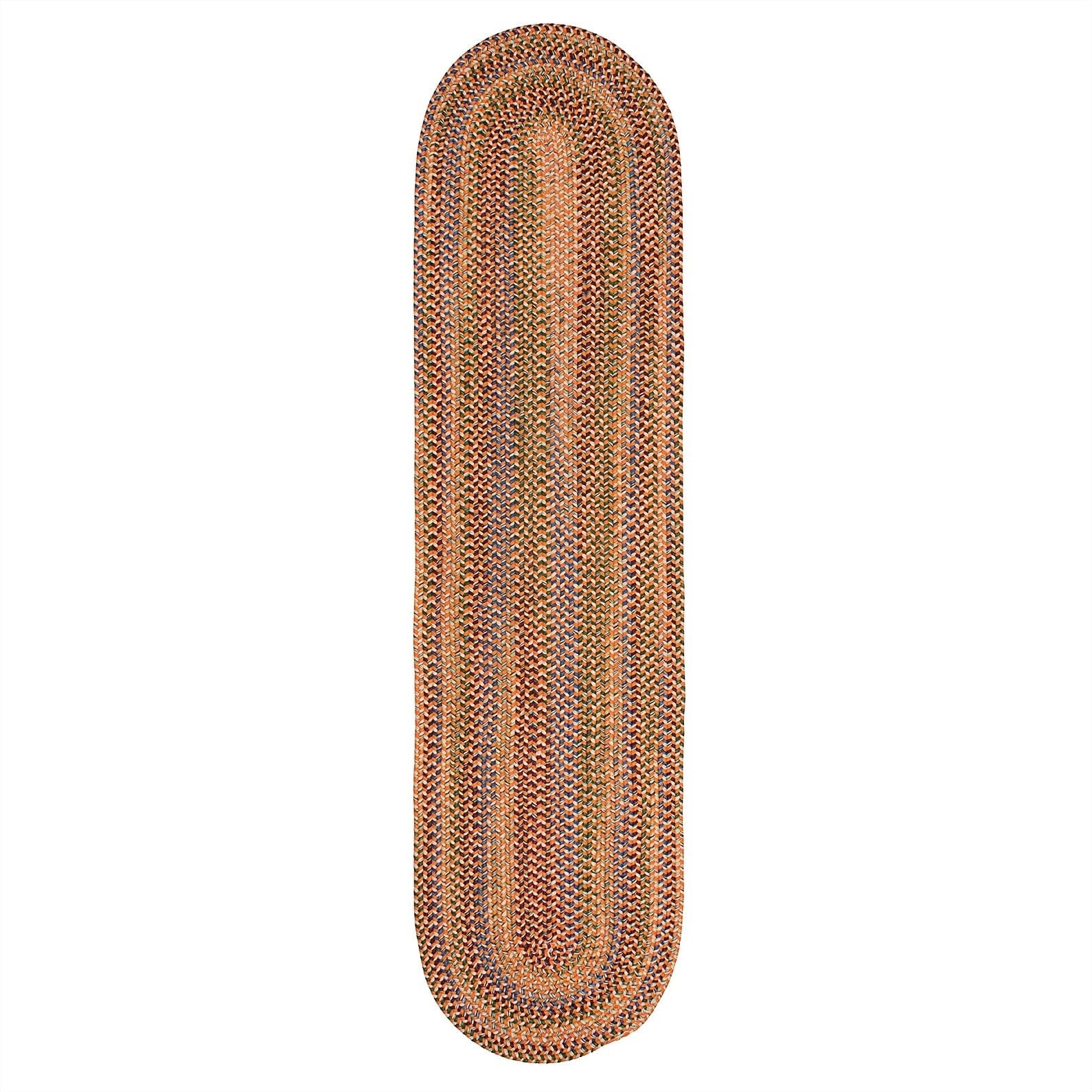 Tapis de couloir tressé rustique multicolore de Colonial Mills Worley, fabriqué à la main