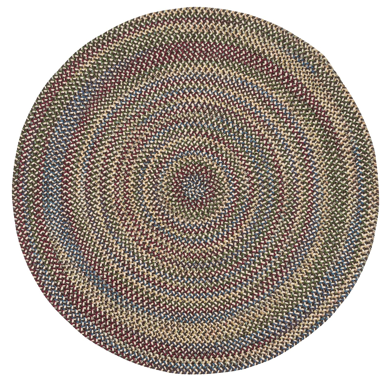 Tapis rond tressé rustique Colonial Mills Worley