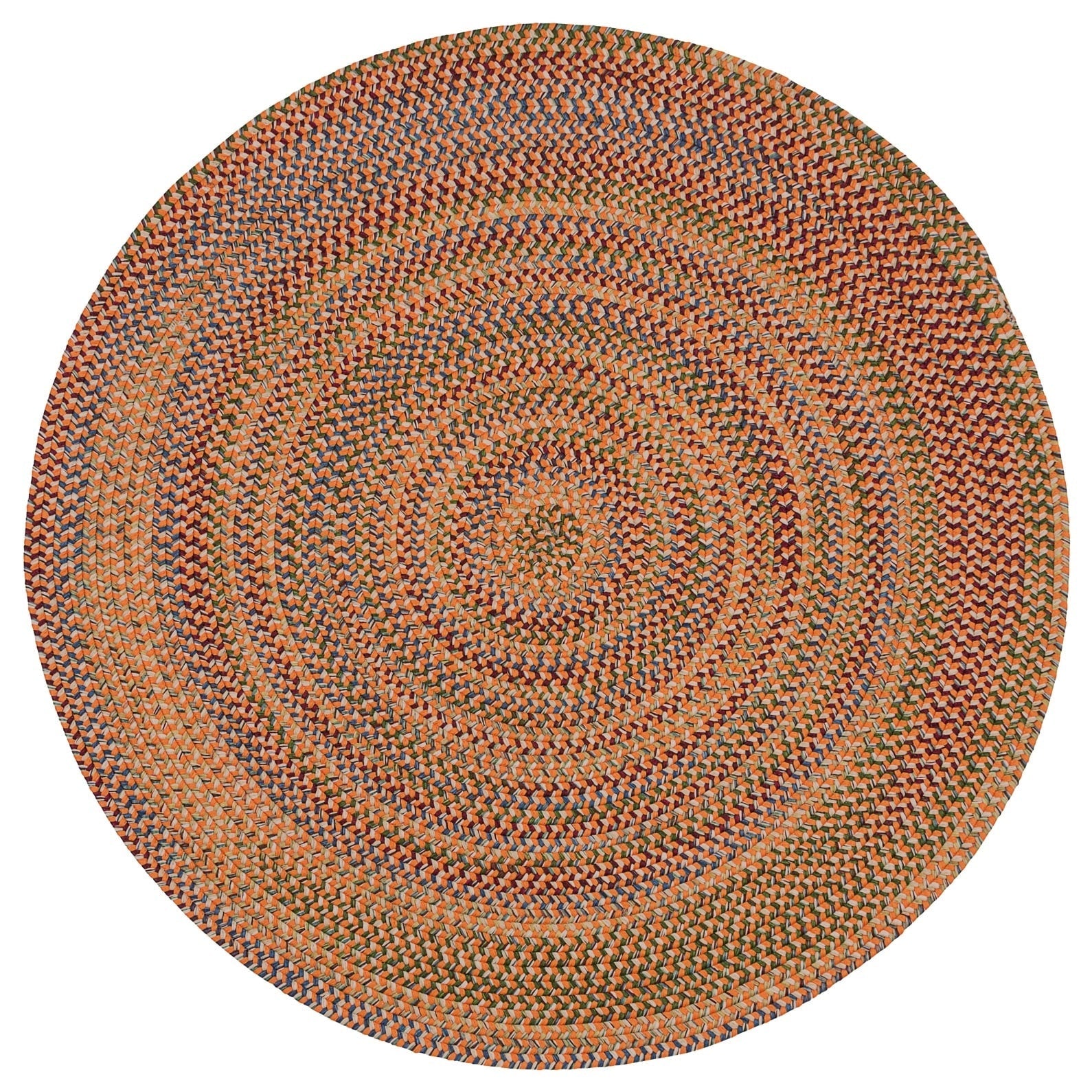 Tapis rond tressé rustique Colonial Mills Worley