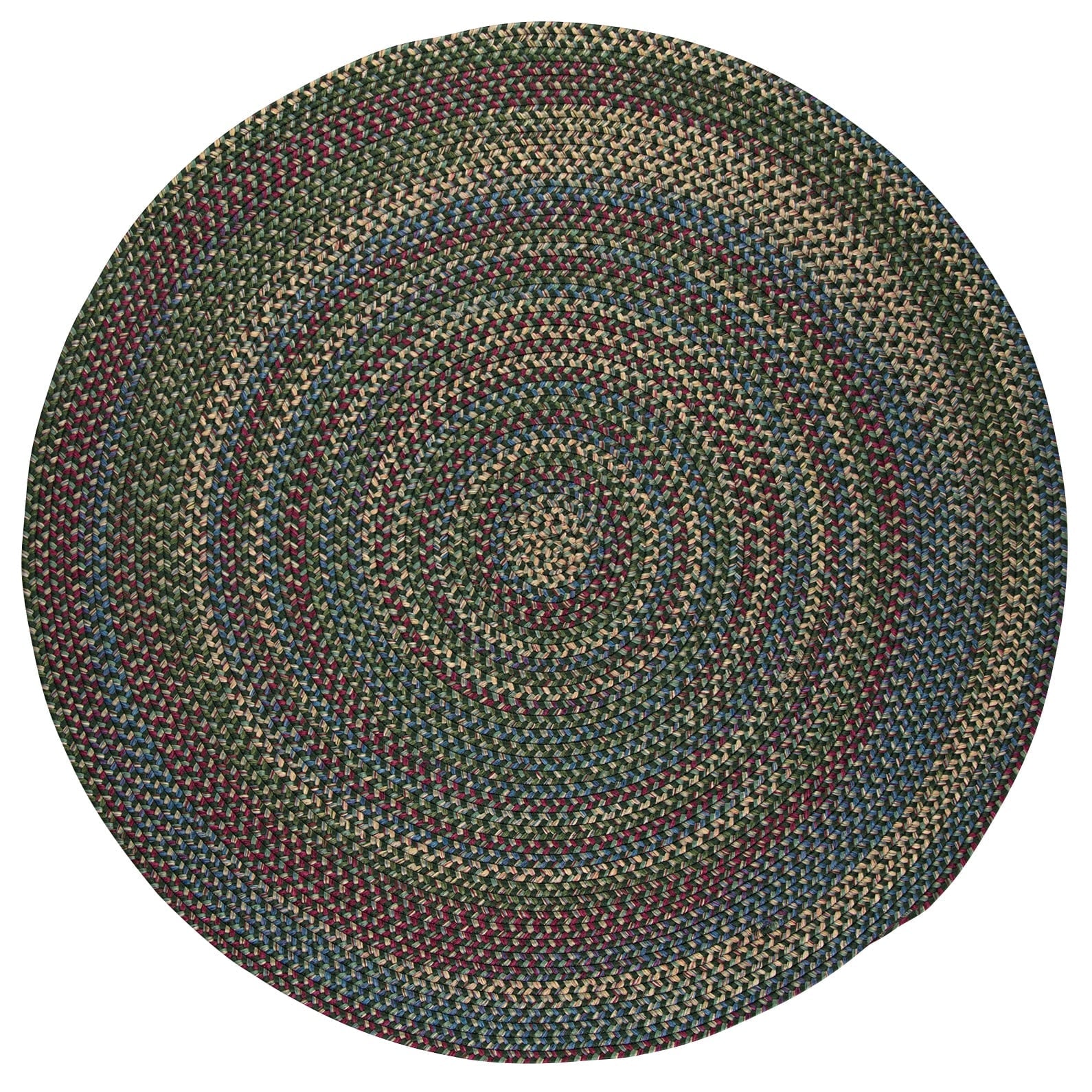 Tapis rond tressé rustique Colonial Mills Worley