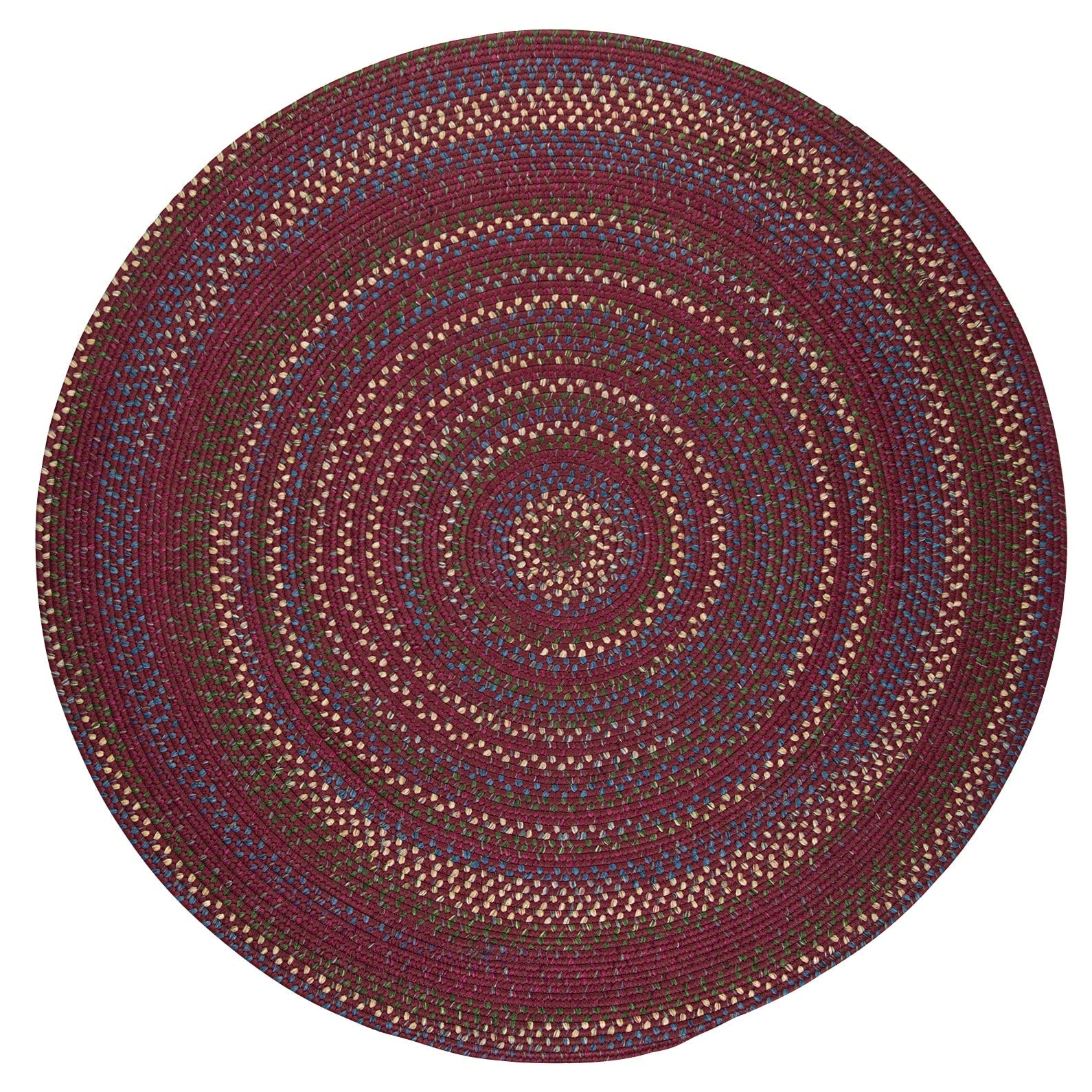 Tapis rond tressé rustique Colonial Mills Worley