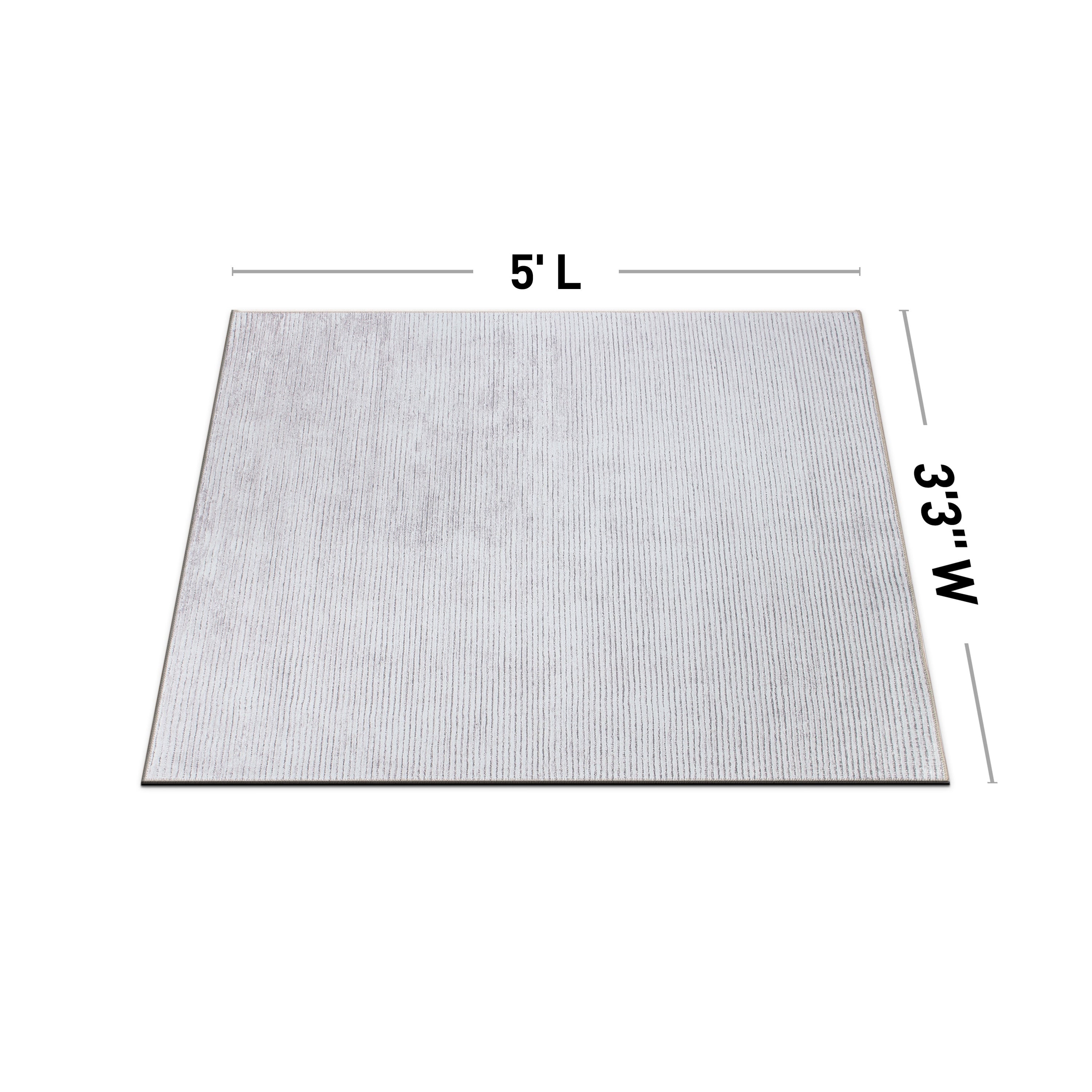 Tapis contemporain à rayures vieillies lavable en machine