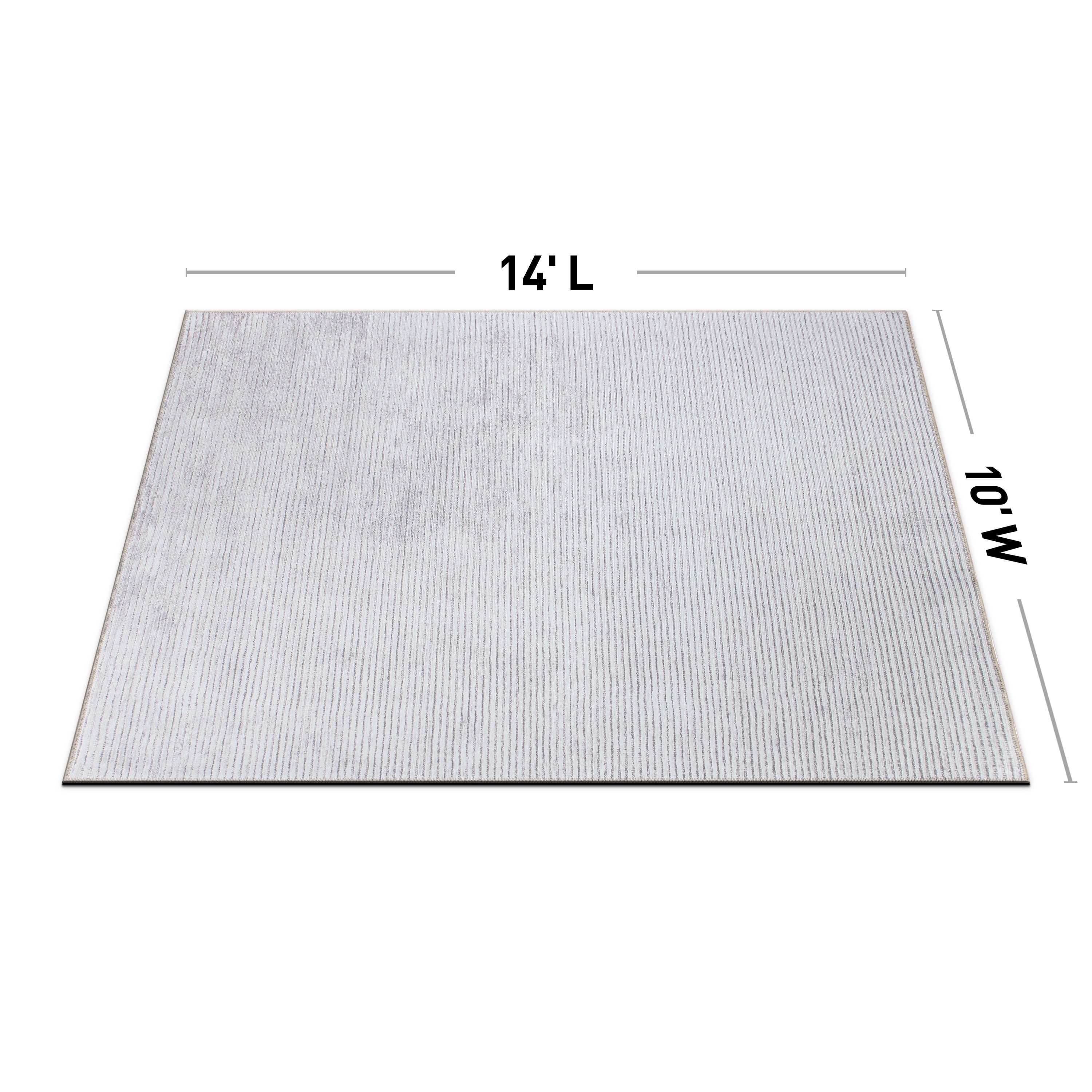 Tapis contemporain à rayures vieillies lavable en machine