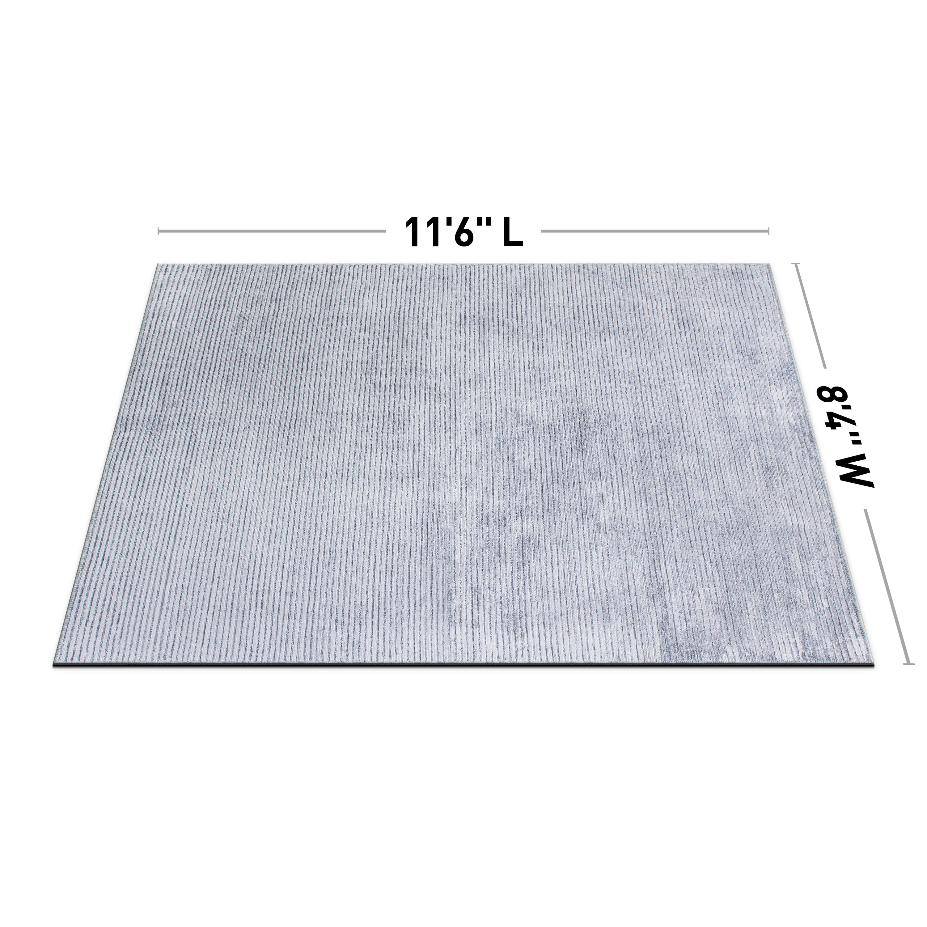 Tapis contemporain à rayures vieillies lavable en machine