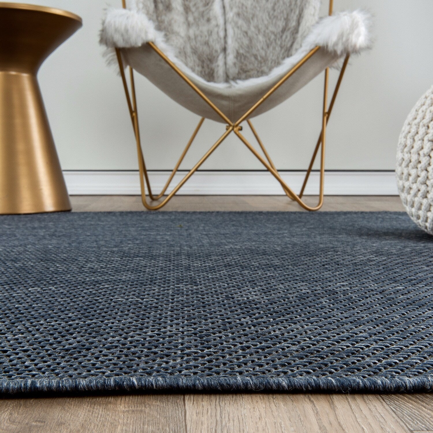 Tapis contemporain solide pour intérieur/extérieur