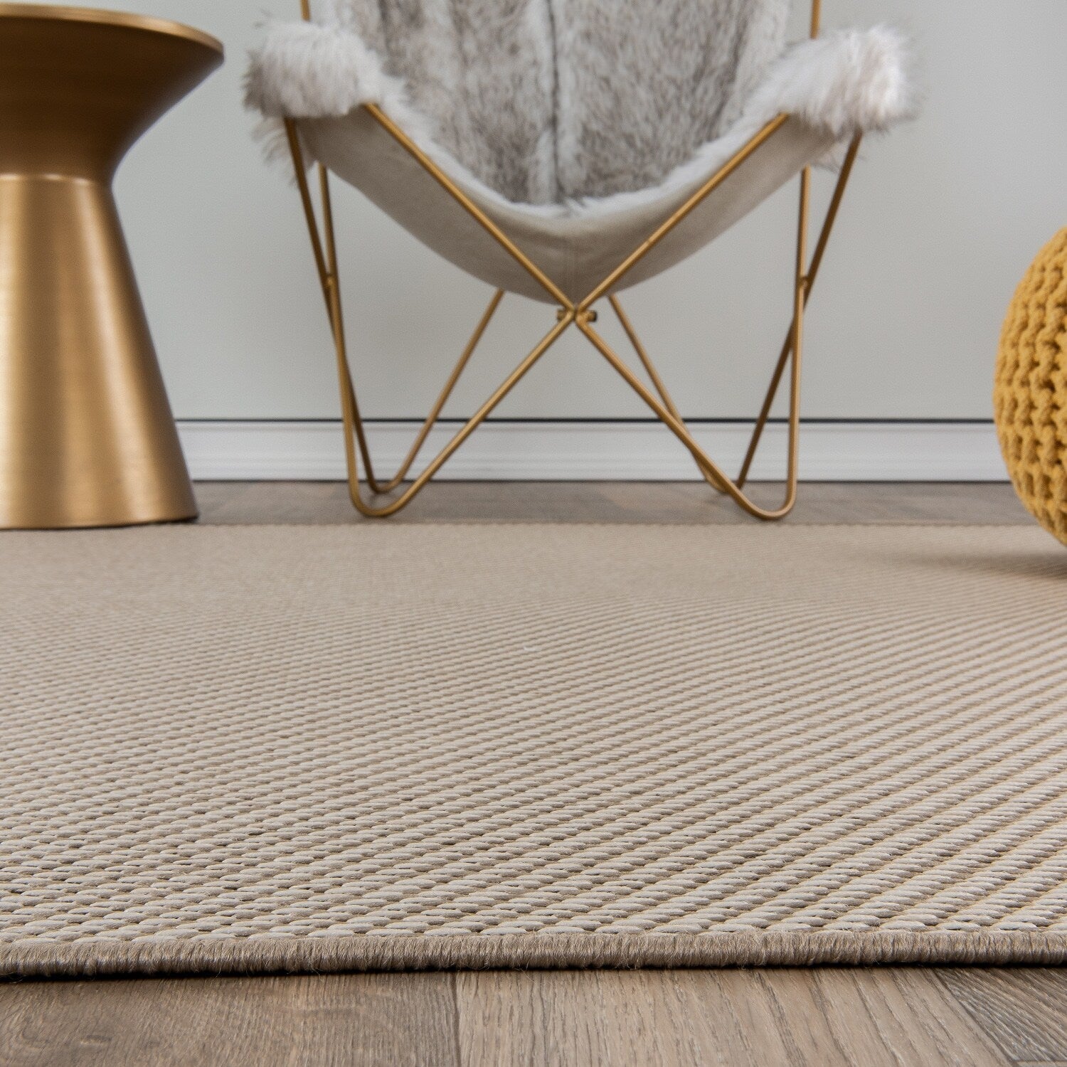 Tapis contemporain solide pour intérieur/extérieur