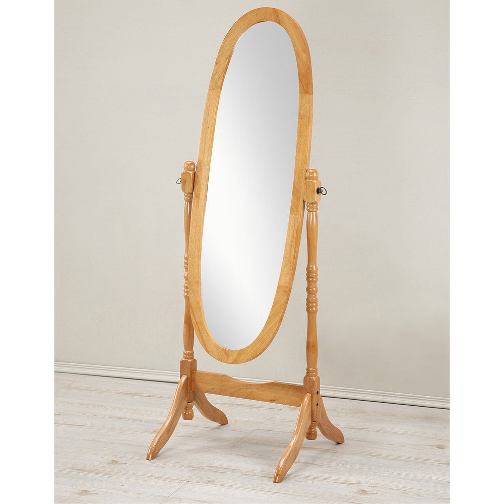 Miroir cheval traditionnel en bois de style Copper Grove Monks Hood de Roundhill Furniture