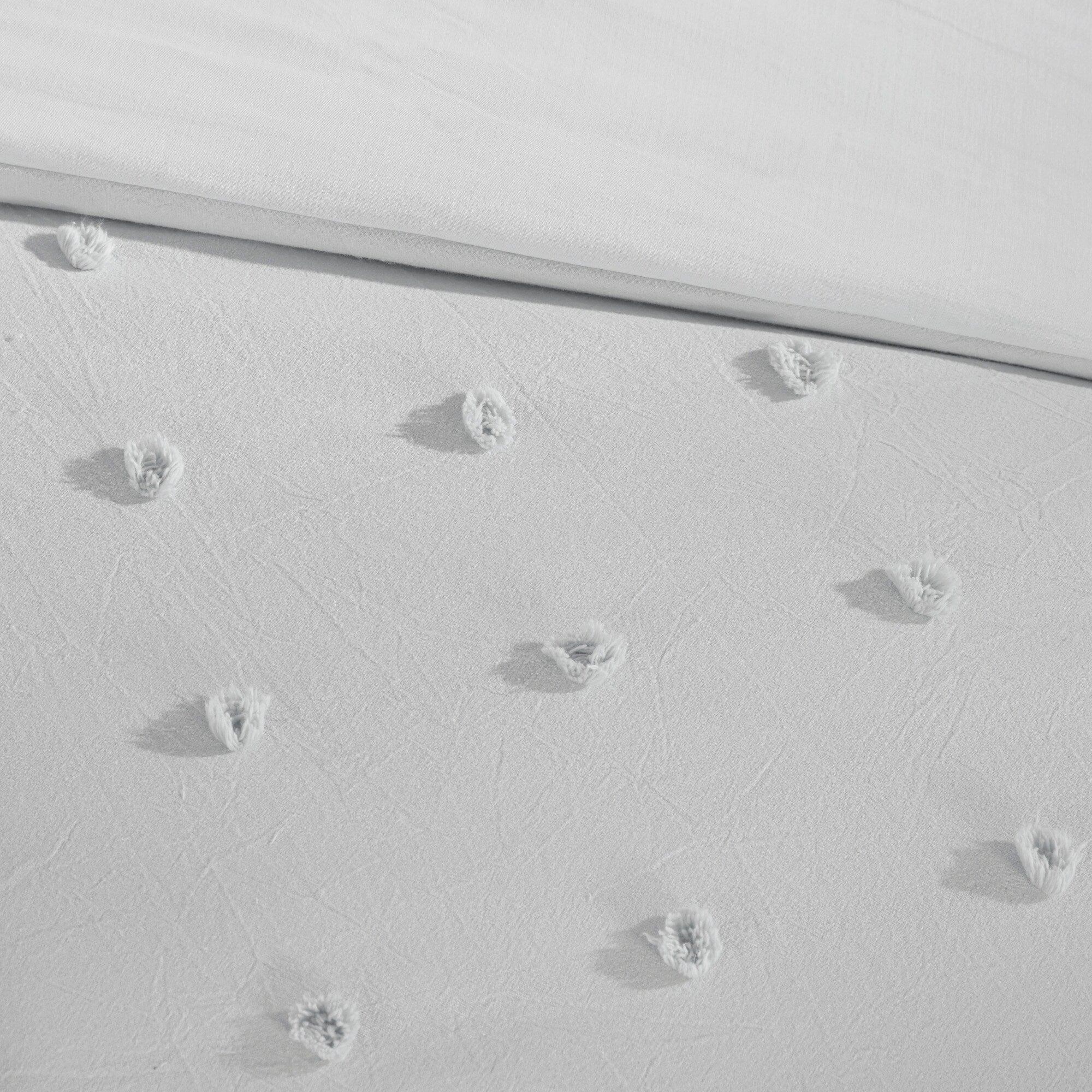 Parure de lit en jacquard de coton et maïs au design intelligent avec taies d'oreiller et coussins décoratifs