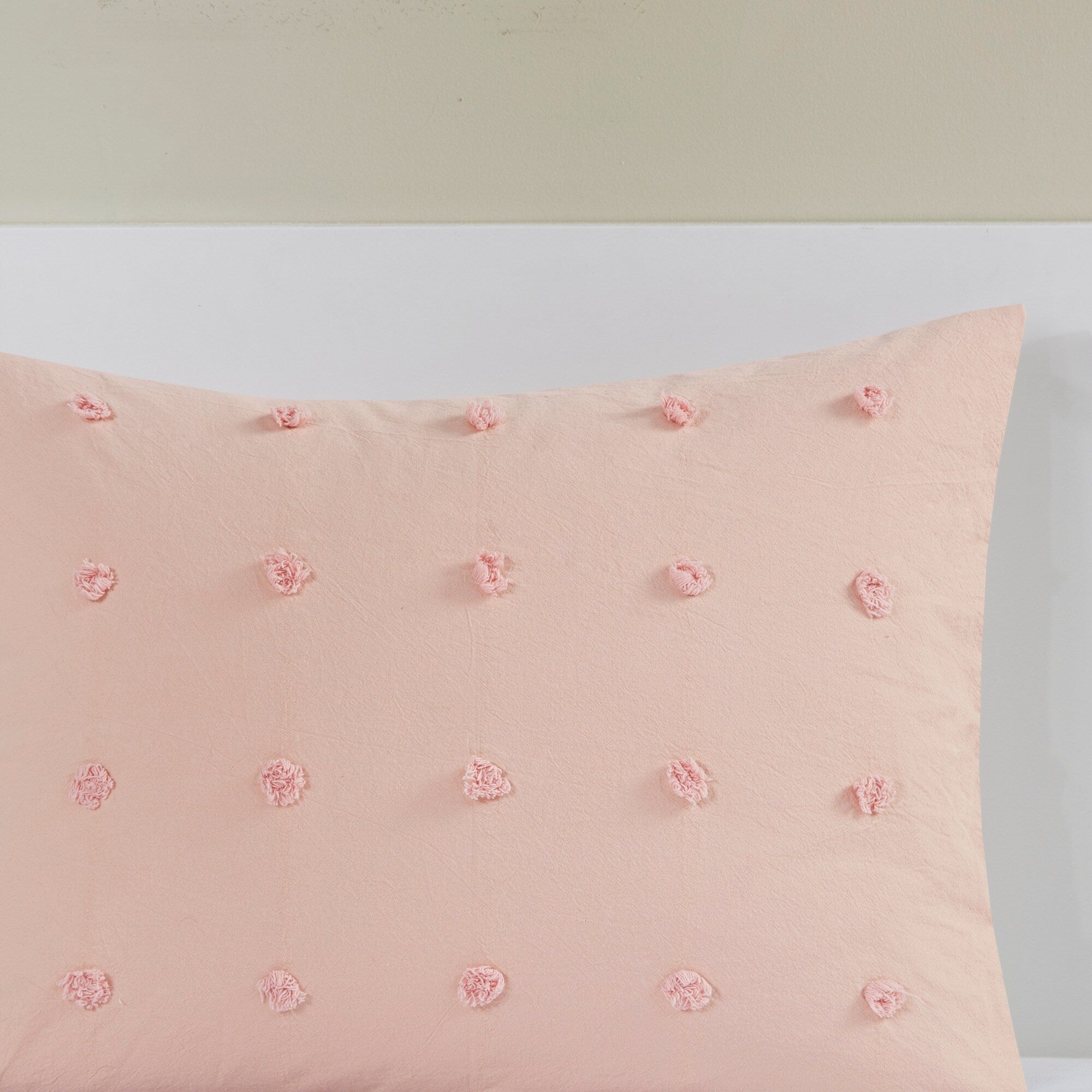 Parure de lit en jacquard de coton et maïs au design intelligent avec taies d'oreiller et coussins décoratifs