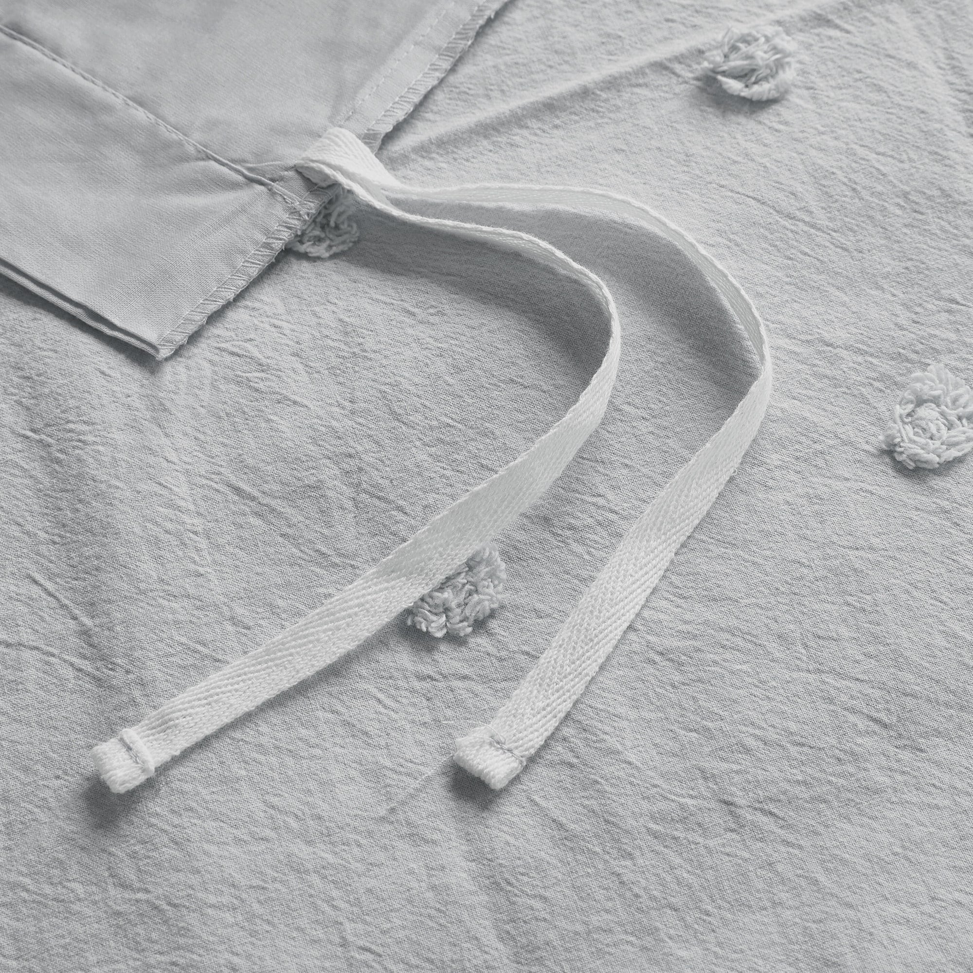 Parure de lit en jacquard de coton et maïs au design intelligent avec taies d'oreiller et coussins décoratifs