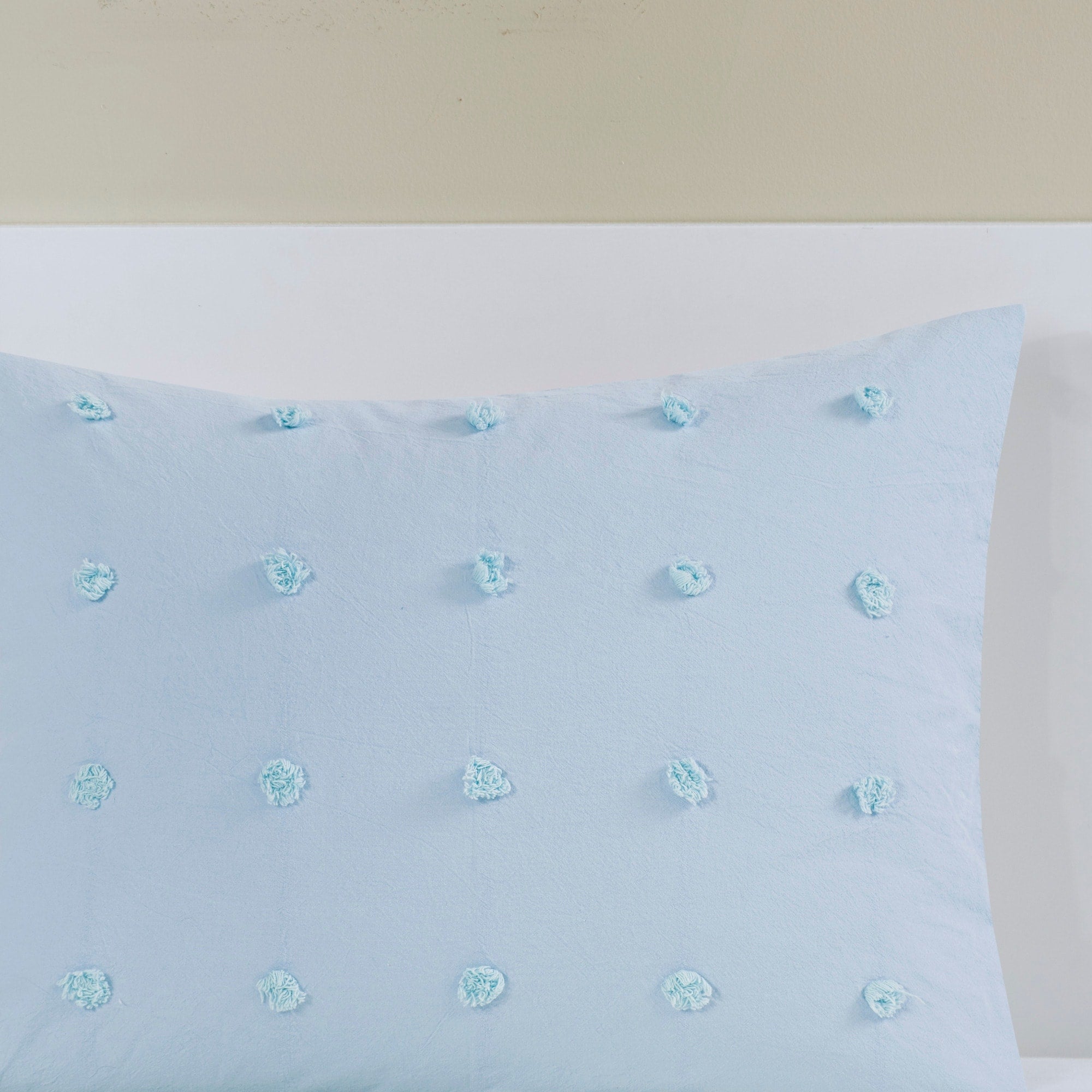 Parure de lit en jacquard de coton et maïs au design intelligent avec taies d'oreiller et coussins décoratifs