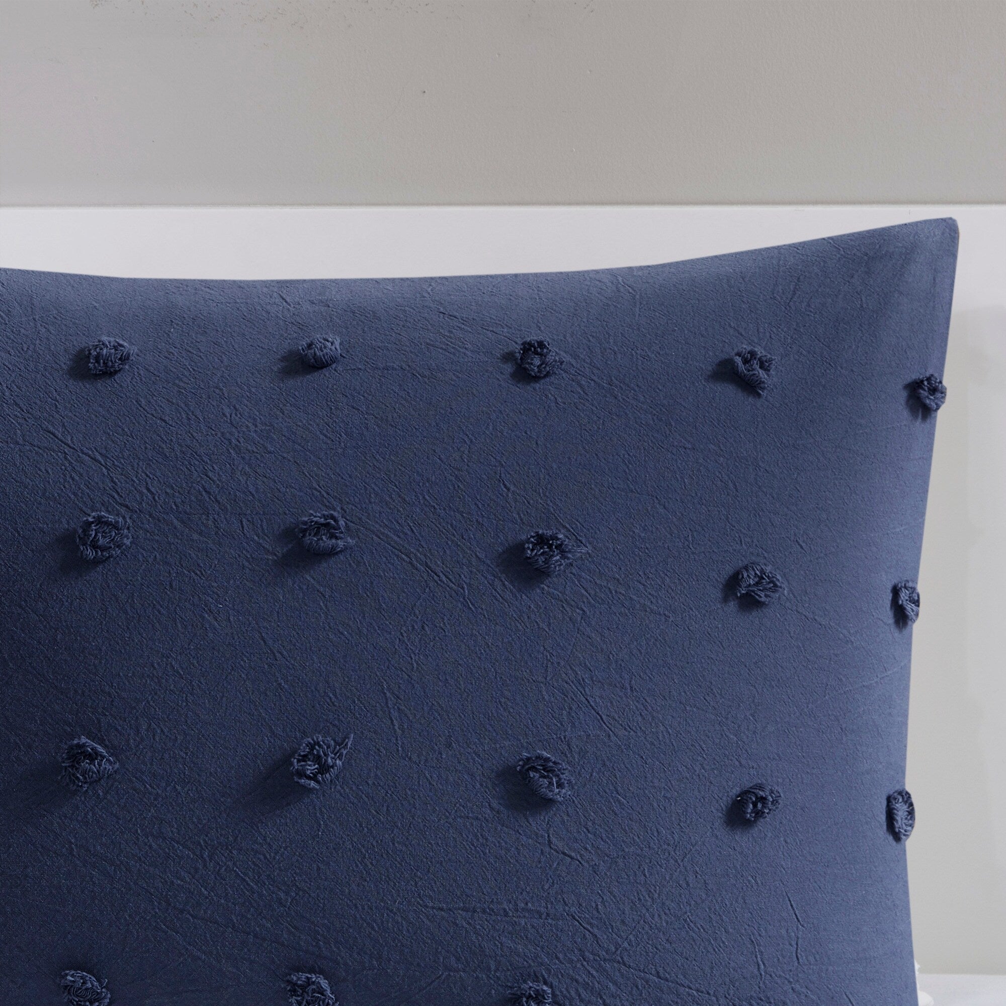 Parure de lit en jacquard de coton et maïs au design intelligent avec taies d'oreiller et coussins décoratifs