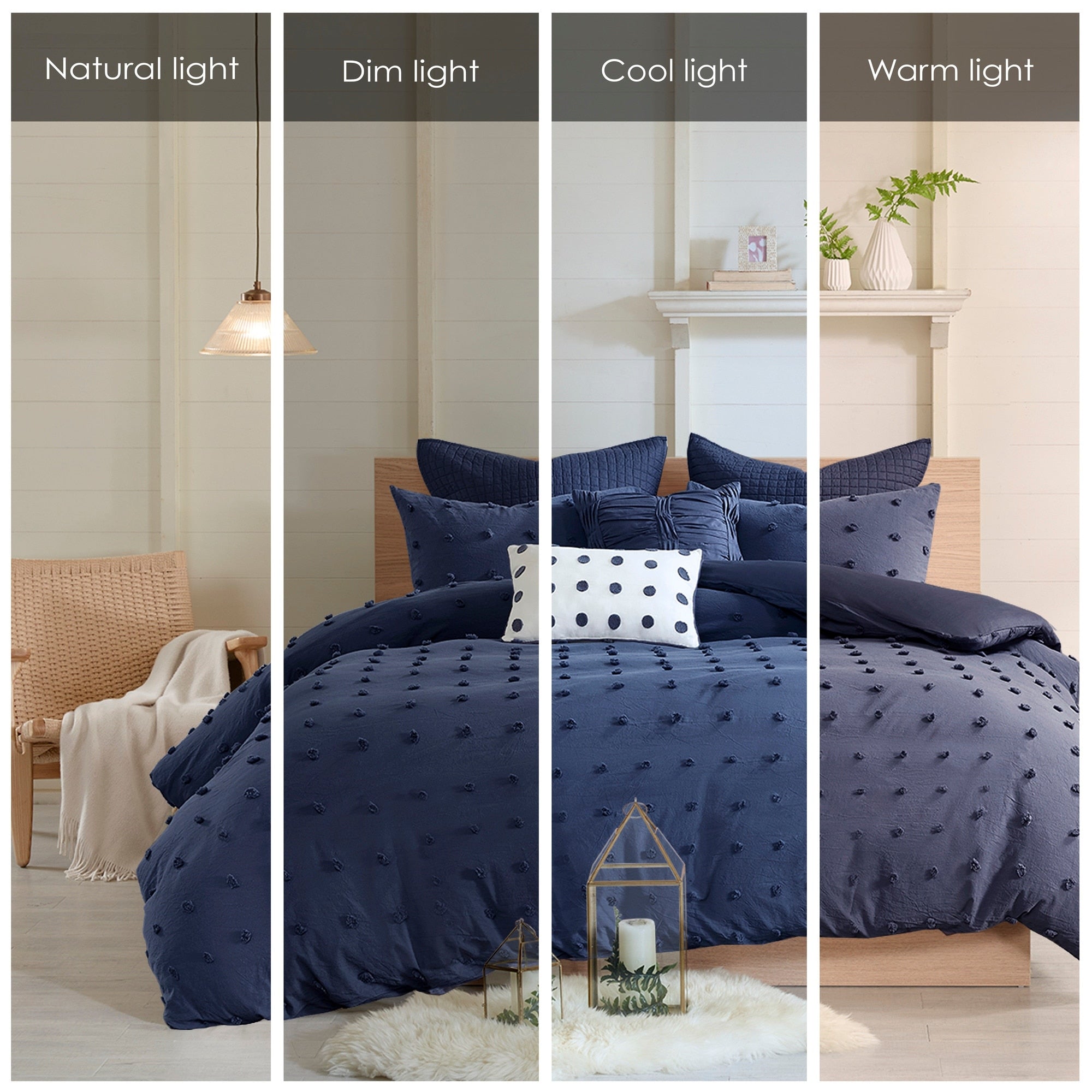 Parure de lit en jacquard de coton et maïs au design intelligent avec taies d'oreiller et coussins décoratifs