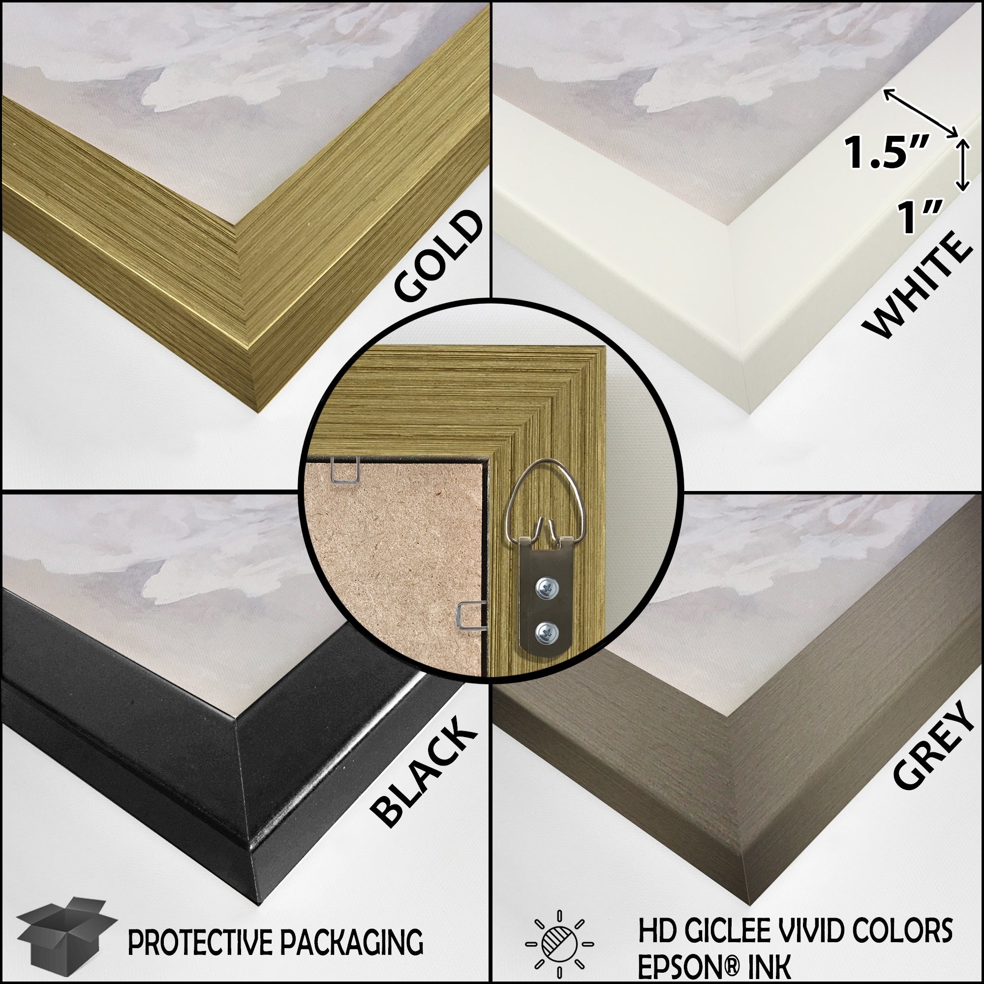 Peinture abstraite Designart Brushstroke I Art mural abstrait encadré pour salon