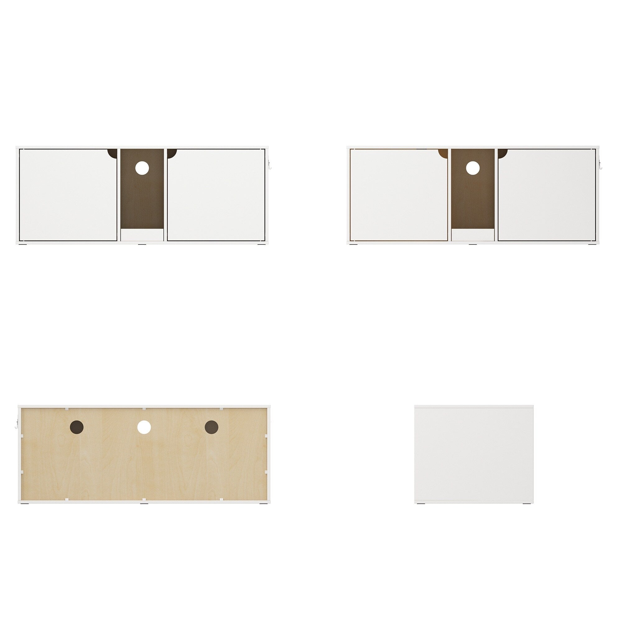 Bac à litière pour chat à deux compartiments, meuble multifonctionnel