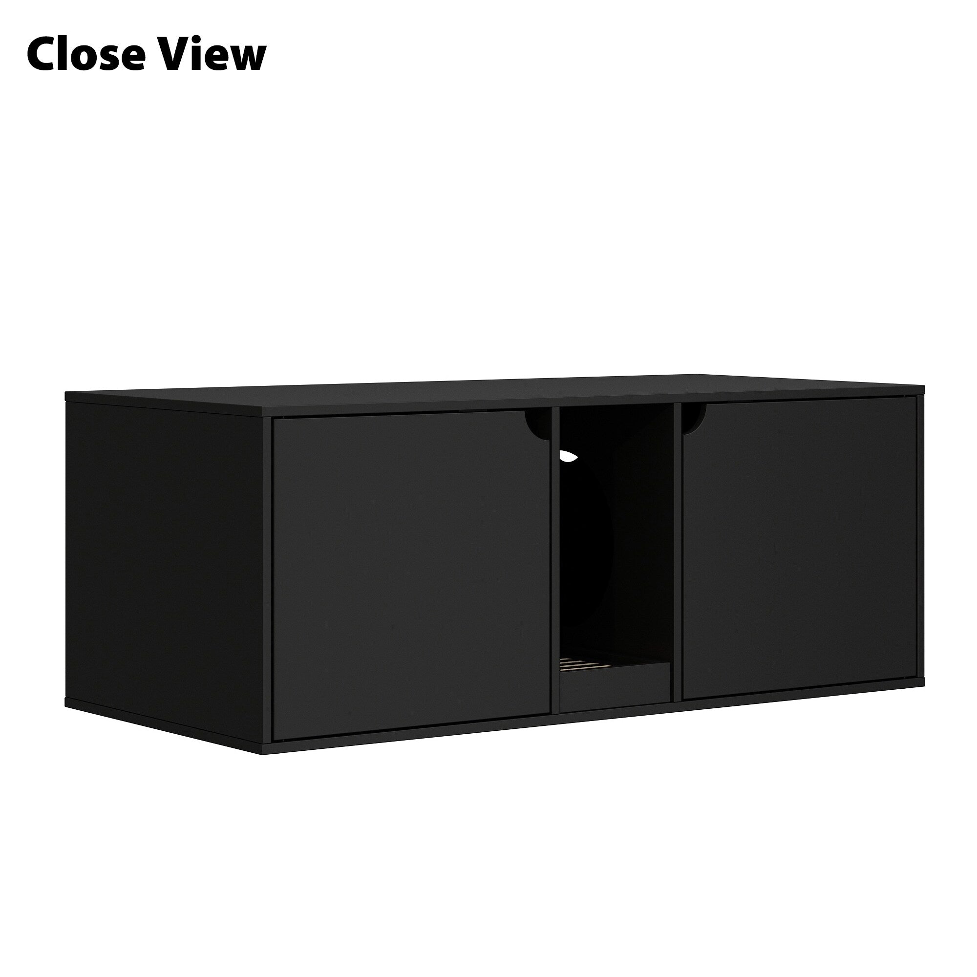 Bac à litière pour chat à deux compartiments, meuble multifonctionnel